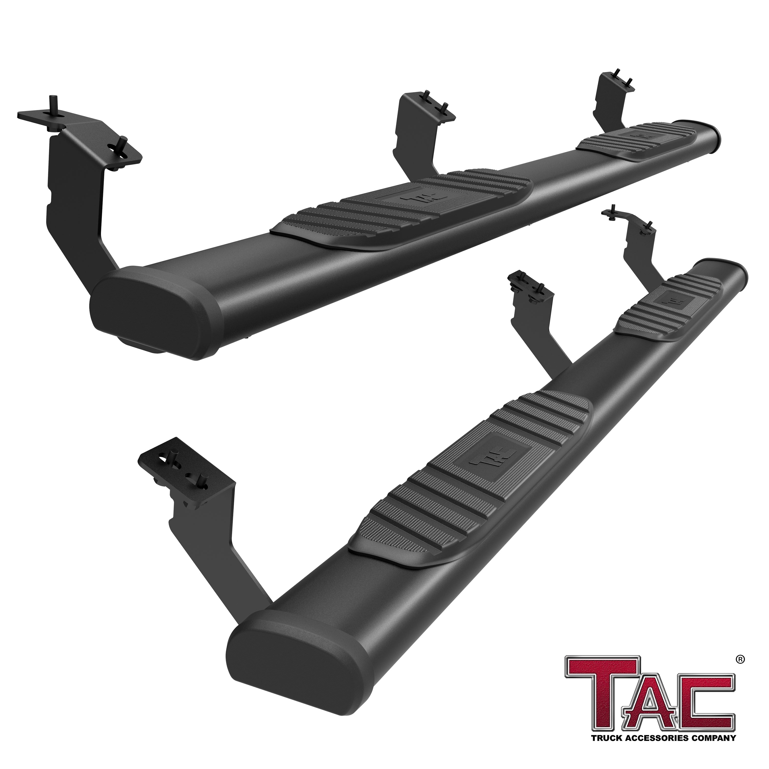 TAC Arrow Side Steps Running Boards Compatible with 2005-2023 Toyota Tacoma Double Cab Truck Pickup 5" Aluminum Texture Black Step Rails Nerf Bars Lightweight Off-Road Accessories 2Pcs