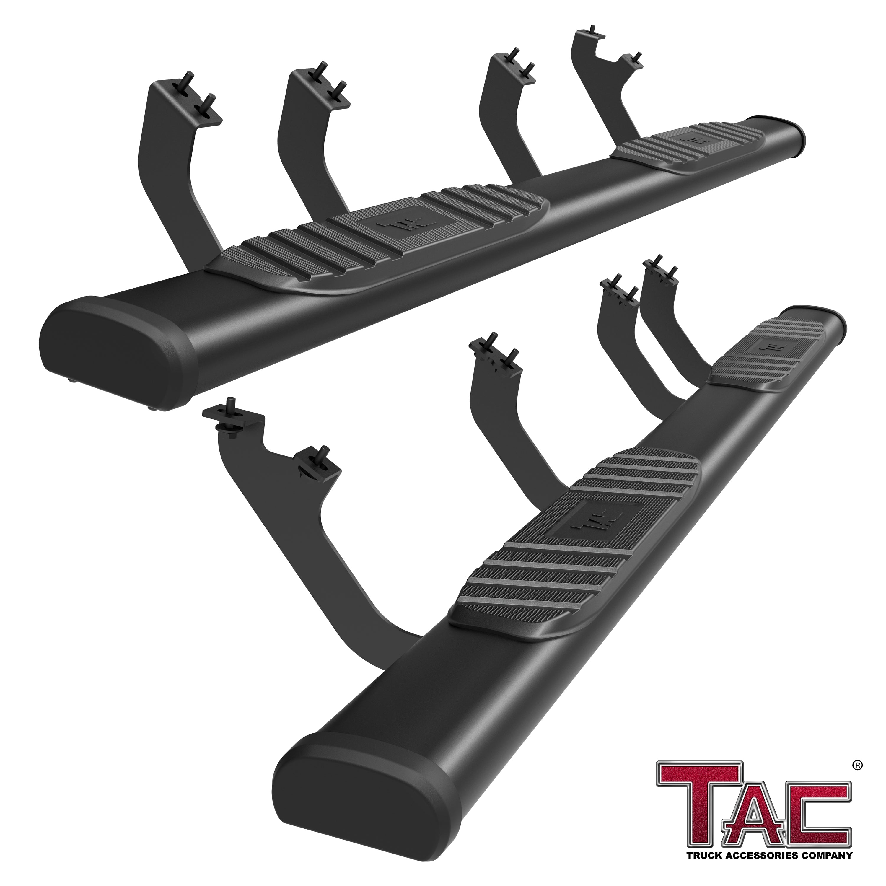 TAC Arrow Side Steps Running Boards Compatible with 2022-2024 Toyota Tundra Double Cab Truck Pickup 5" Width Aluminum Texture Rails Nerf Bars Lightweight Off Road Accessories 2Pcs