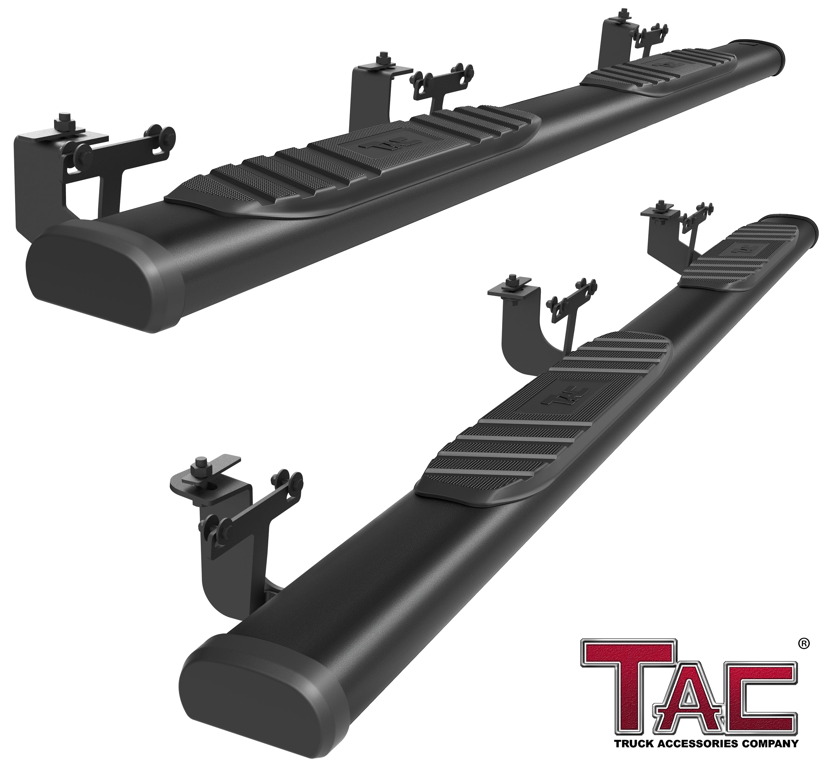 TAC Arrow Side Steps Running Boards Compatible with 2007-2018 Jeep Wrangler JK 4 Door SUV 5" Aluminum Texture Black Step Rails Nerf Bars Lightweight Off Road Accessories 2Pcs