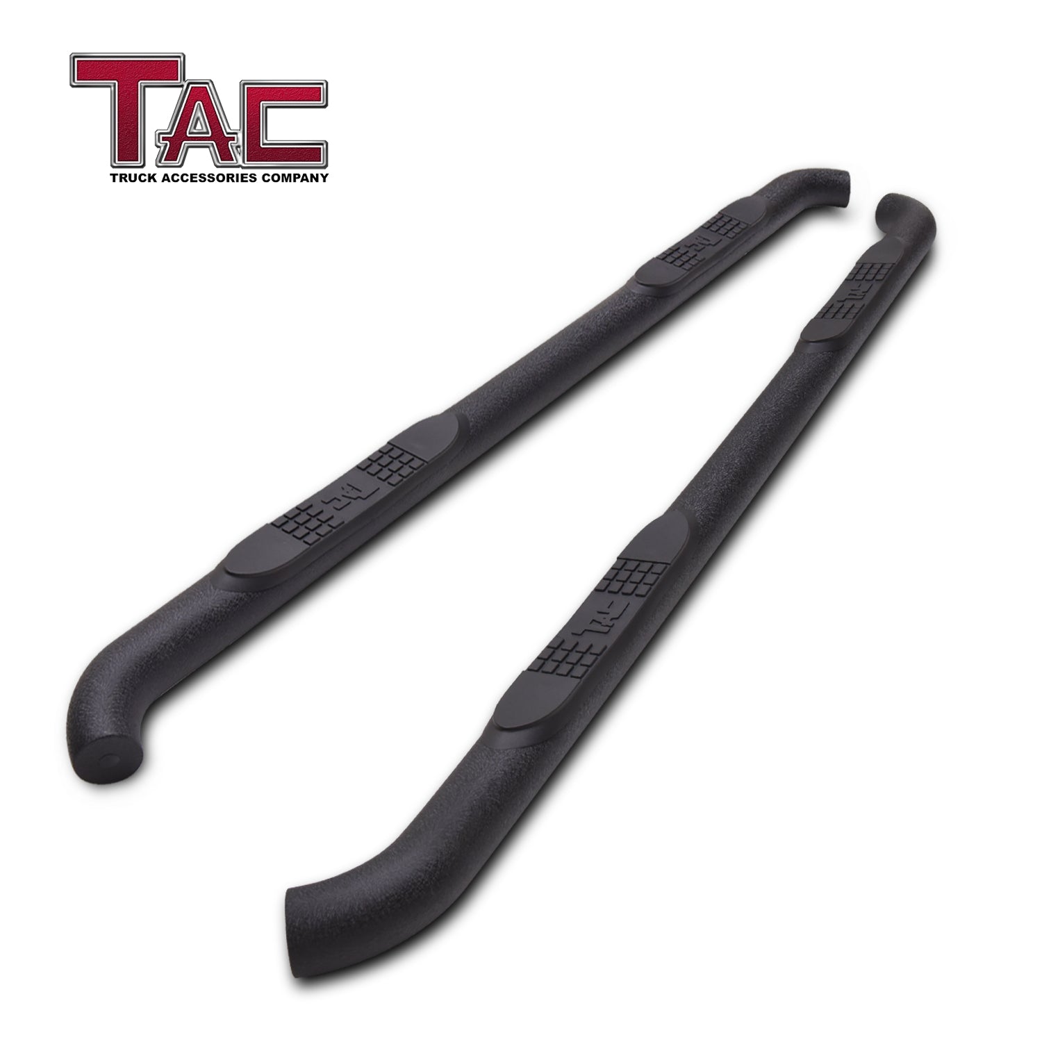 TAC Side Steps Running Boards Fit 2024 Toyota Tacoma Double Cab Truck Pickup 3” Texture Black Side Bars Nerf Bars Off Road Accessories