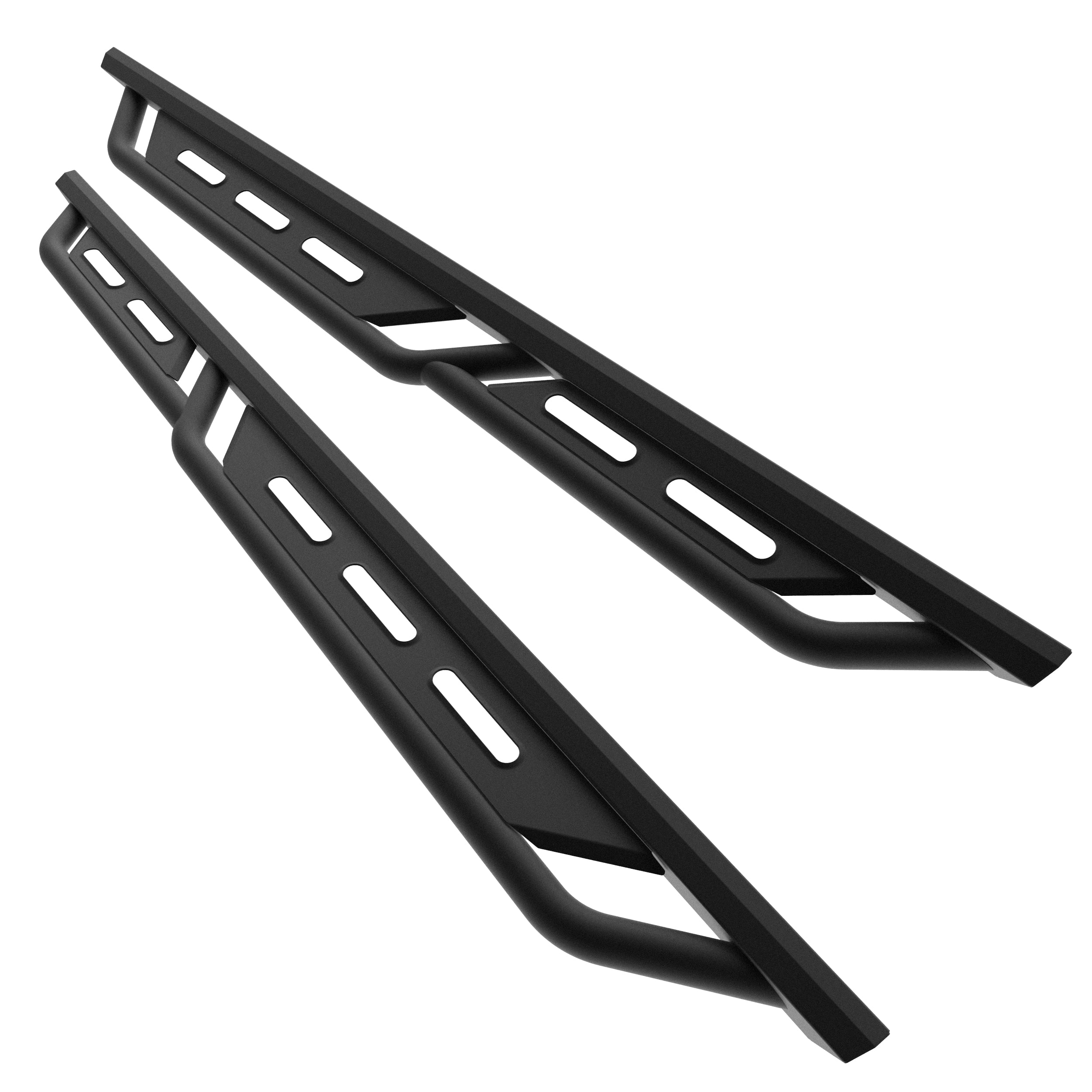 Fits 2005-2023 Toyota Tacoma Double Cab Heavy Duty Tacoma Side Steps Pickup Truck Nerf Bars Step Bars Tacoma Step Rails Rock Sliders Fine Texture Black