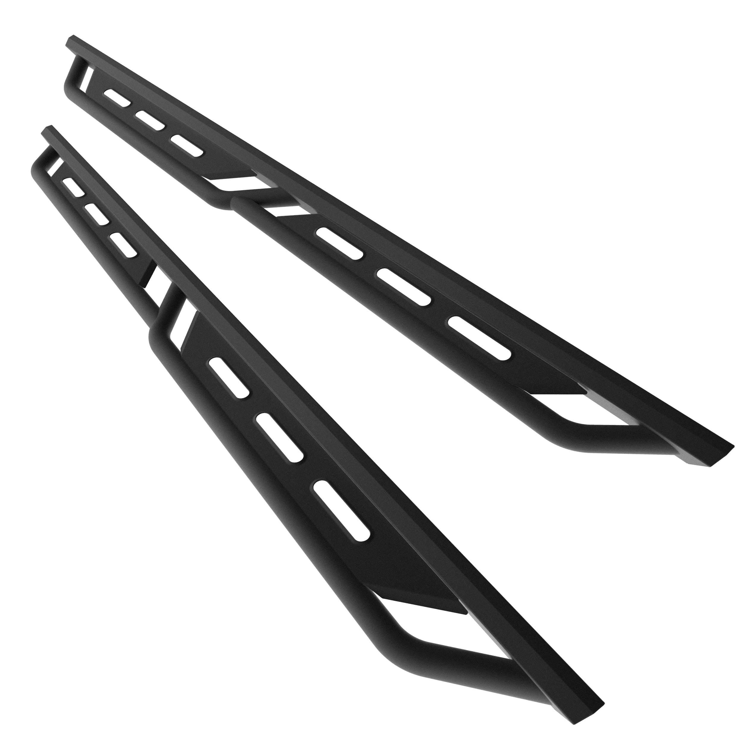 TAC Rocker Running Boards Compatible With 2020-2024 Jeep Gladiator JT| Side Steps| Nerf Bars| Step Bars| Step Rails| Rock Sliders| Carbon Steel| Pickup Truck Accessories| Fine Texture Black (2 PCS)