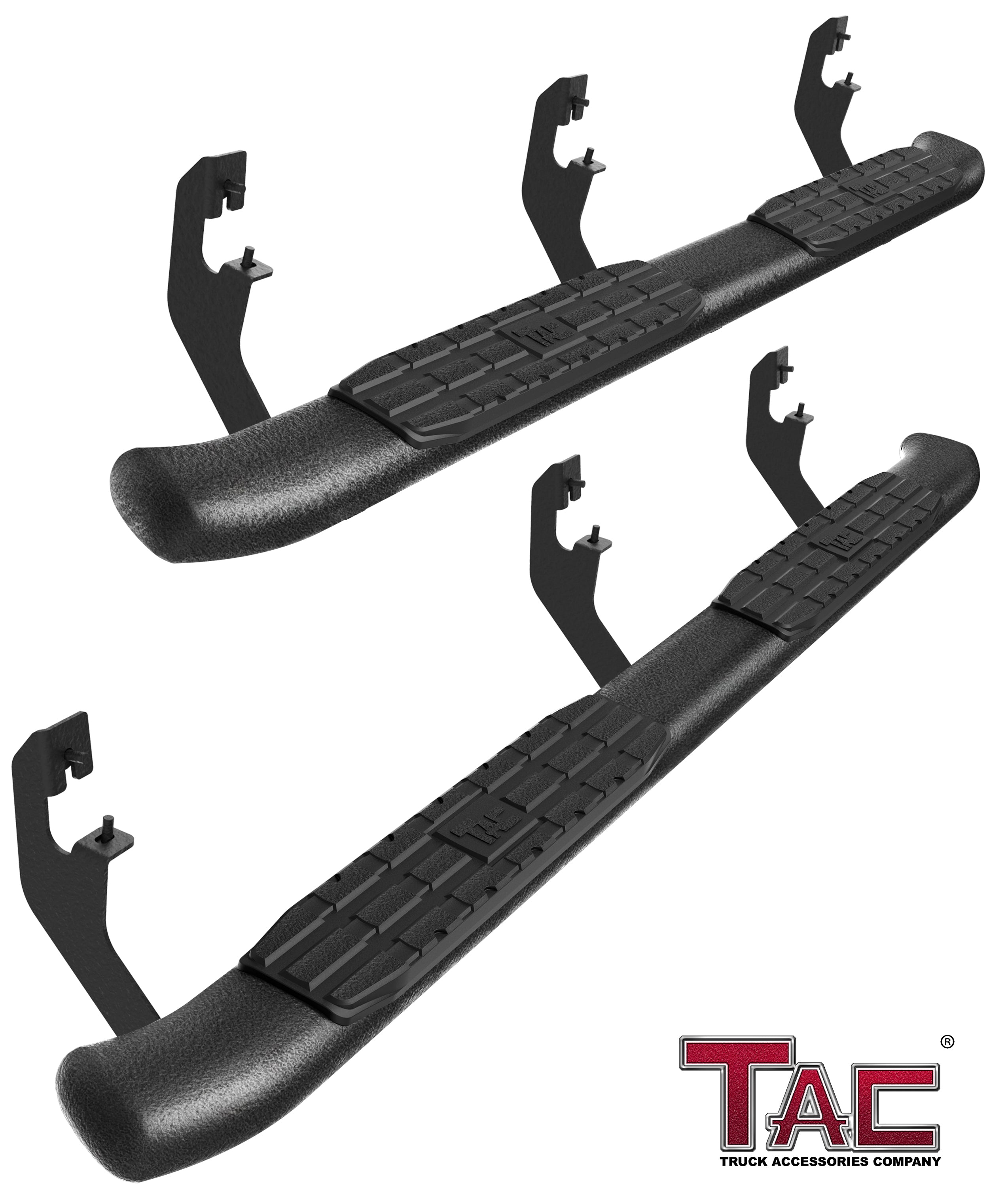 TAC Side Steps Running Boards Compatible with 2015-2022 Chevy Colorado/GMC Canyon Extended Cab Truck Pickup 4.25" Texture Black Side Bars Nerf Bars Off Road Accessories (2pcs)