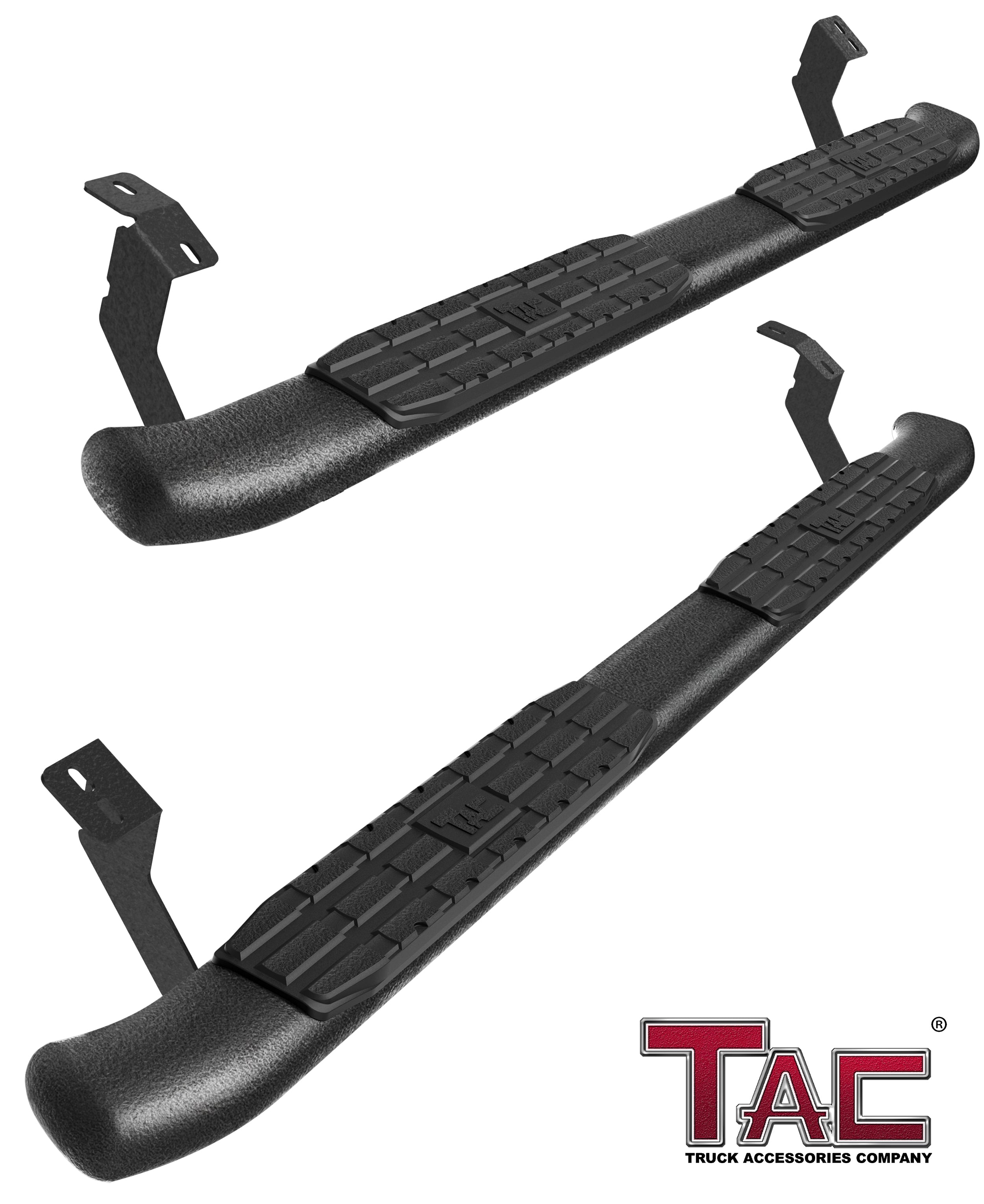 TAC Side Steps Running Boards Compatible with 2005-2023 Toyota Tacoma Access Cab Truck Pickup 4.25" Texture Black Side Bars Nerf Bars Off Road Accessories (2pcs)