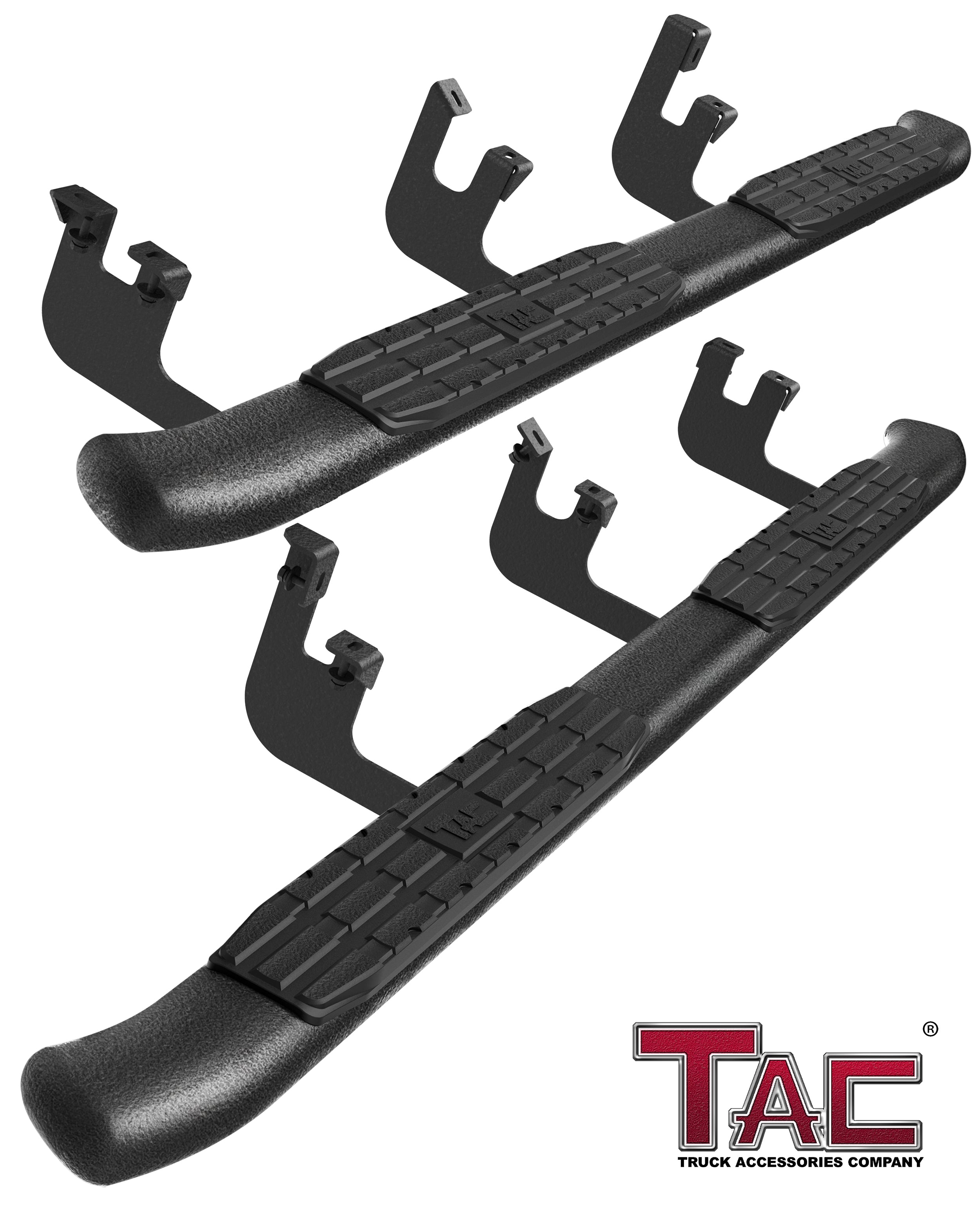 TAC Side Steps Running Boards Compatible with 2017-2024 Honda Ridgeline Truck Pickup 4.25" Texture Black Side Bars Nerf Bars Off Road Accessories (2pcs)