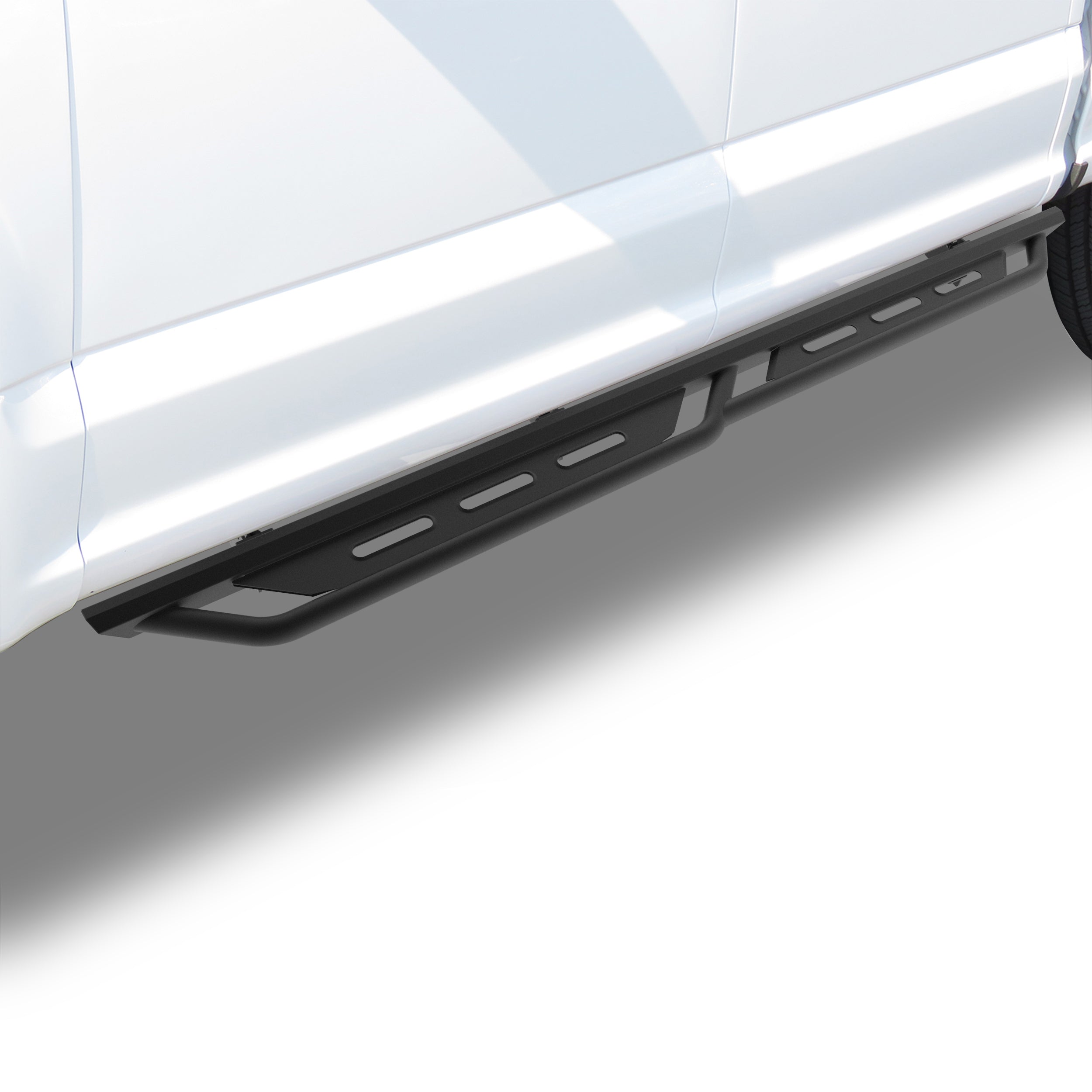 TAC Rocker Running Boards Compatible With 2015-2024 Ford F150 SuperCrew Cab | 2022-2024 F150 Lightning EV| Side Steps| Nerf Bars| Step Bars| Step Rails| Rock Sliders| Carbon Steel| Pickup Truck Accessories| Fine Texture Black (2 PCS) - 0