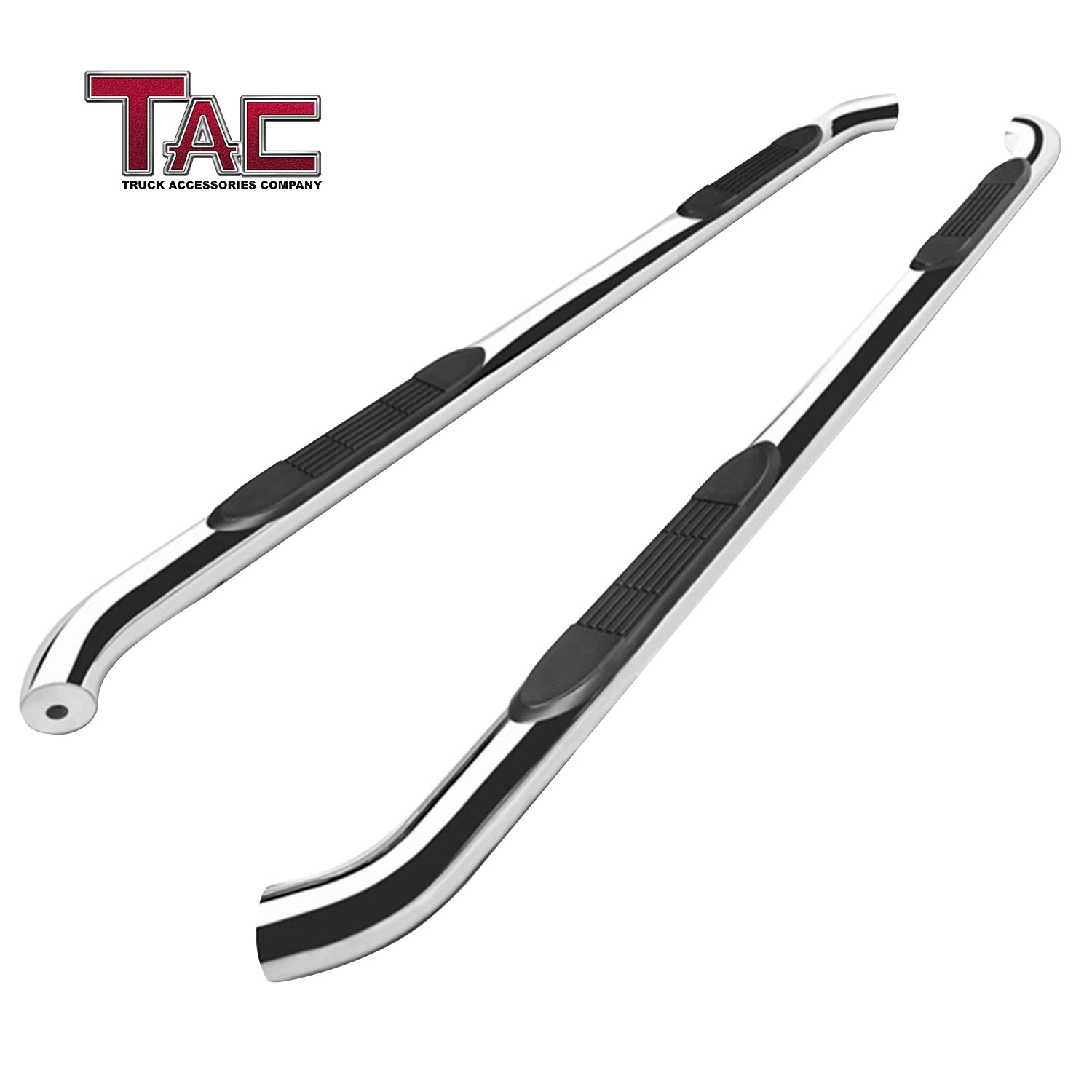 TAC Side Steps Running Boards Compatible with 2024 Toyota Tacoma Double Cab 3"Stainless Steel Side Bars Step Rails Nerf Bars Off Road Accessories 2 pcs