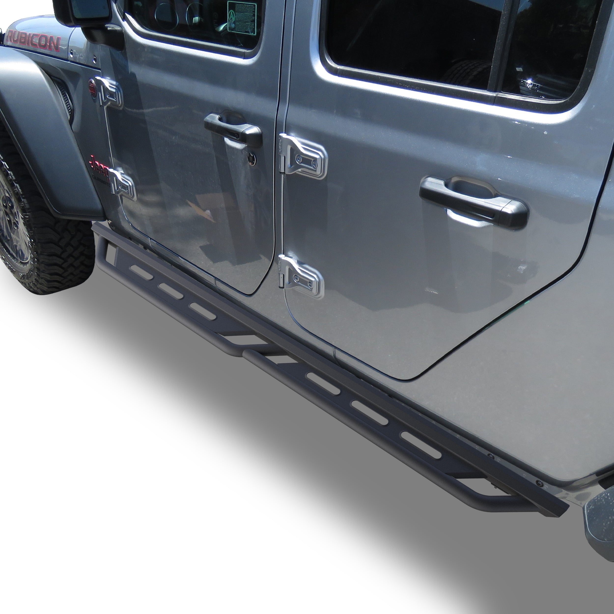 TAC Rocker Running Boards Compatible With 2020-2024 Jeep Gladiator JT| Side Steps| Nerf Bars| Step Bars| Step Rails| Rock Sliders| Carbon Steel| Pickup Truck Accessories| Fine Texture Black (2 PCS) - 0