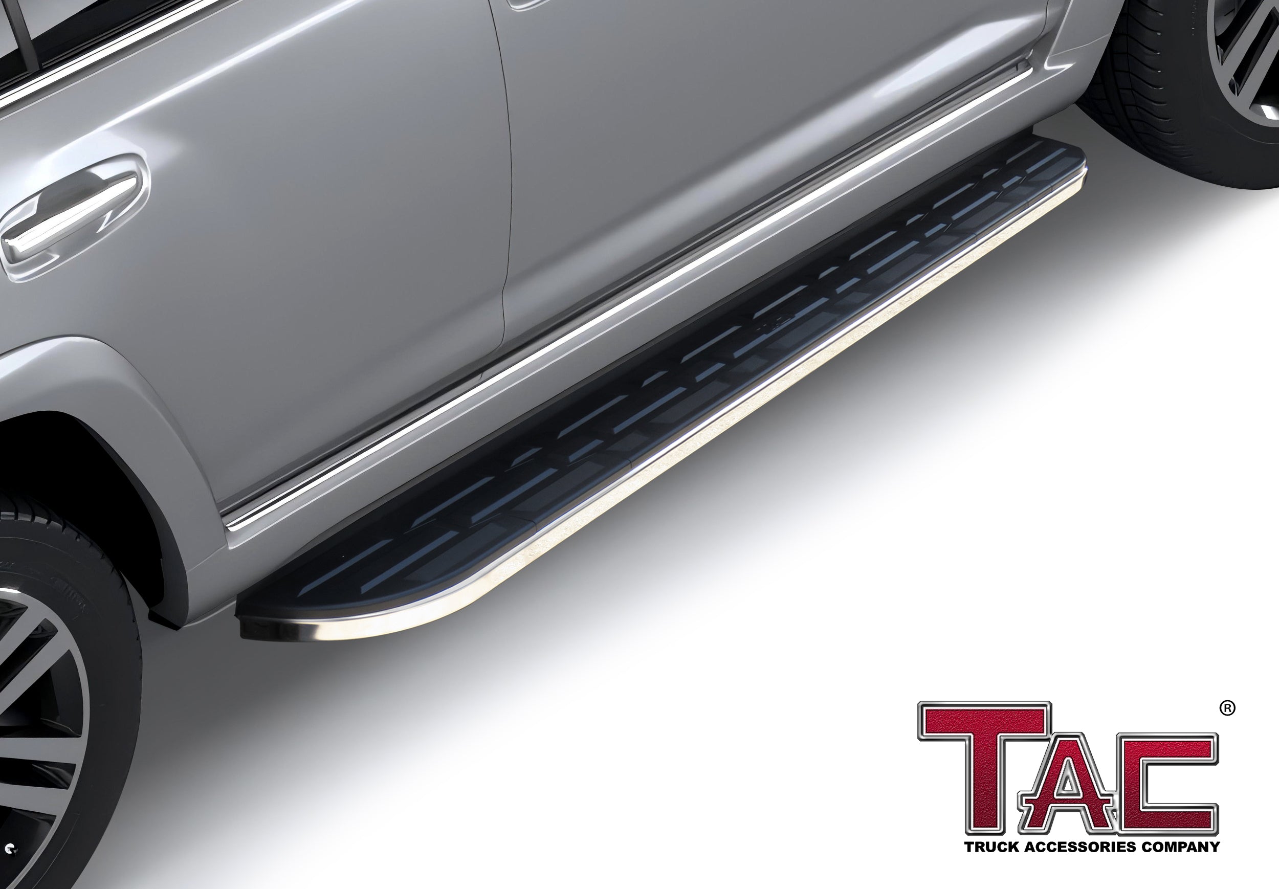 TAC Cobra Running Boards Compatible With Toyota 4Runner 2010-2013 SR5/ 2010-2024 Limited/2020-2021 Nightshade Edition / 2022-2023 TRD Sport SUV Side Steps Nerf Bars Step Rails Aluminum Black Off-Road - 0