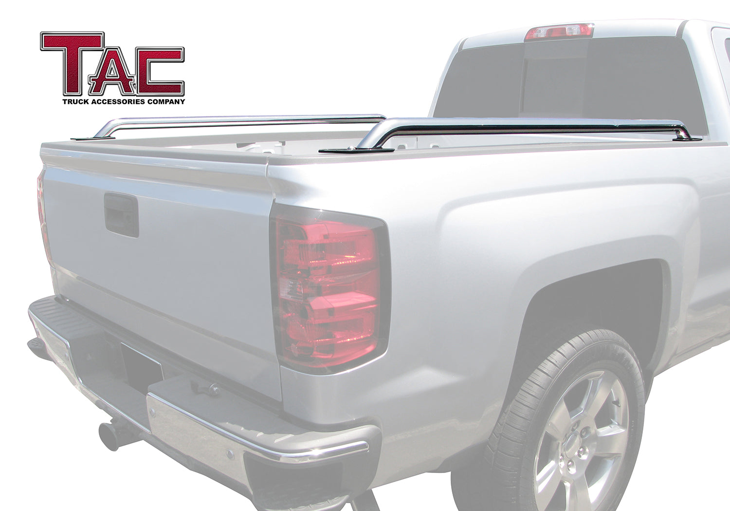 TAC Bed Rails Compatible with 2015-2021 Chevy Colorado/GMC Canyon 6' Standard Bed | 1992-2011 Ford Ranger 6' Standard Bed | 2000-2006 Toyota Tundra 6.4' Standard Bed 304 Stainless Steel Truck -1 Pair