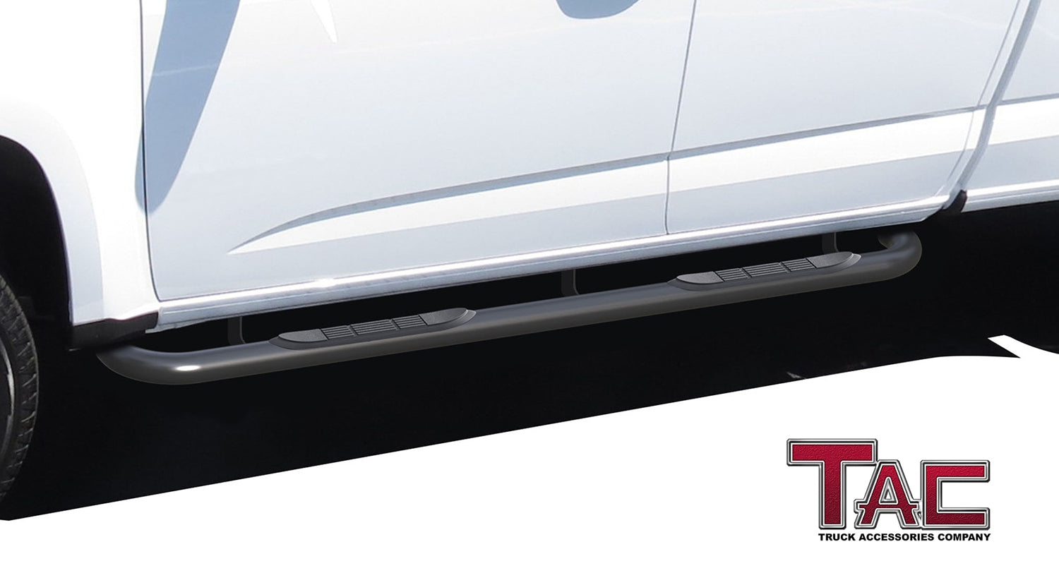 TAC Side Steps fit 2004-2012 Chevy Colorado Extended Cab/GMC Canyon Extended Cab Pickup Truck 3" Black Side Bars Nerf Bars Step Rails Running Boards Off Road Exterior Accessories 2 Pieces - 0