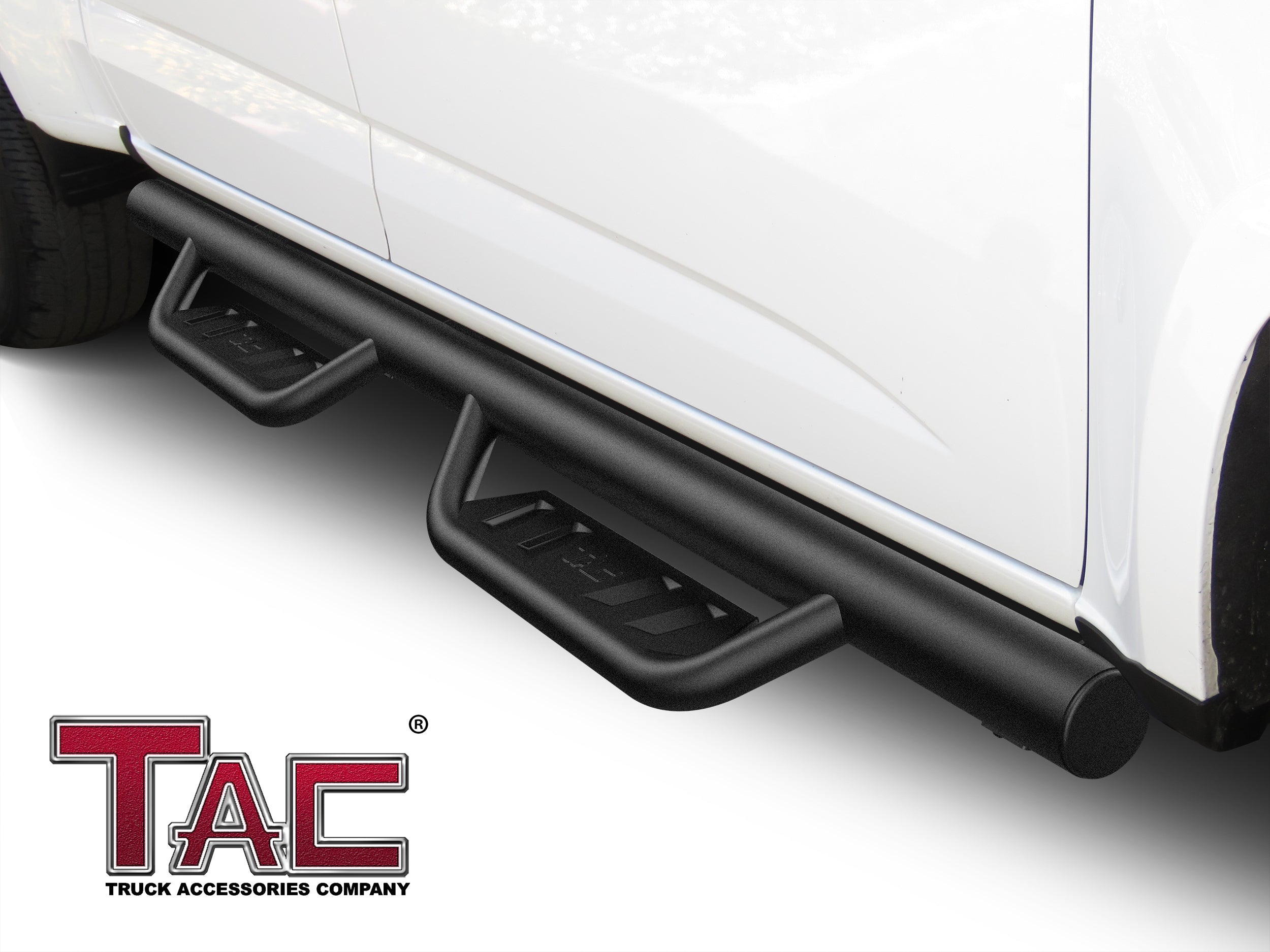 Fits 2015-2024 Chevy Colorado/GMC Canyon Crew Cab| Running Boards| Side Steps| Nerf Bars| 4" Drop| Tubular Style| Fine Texture Black - 0