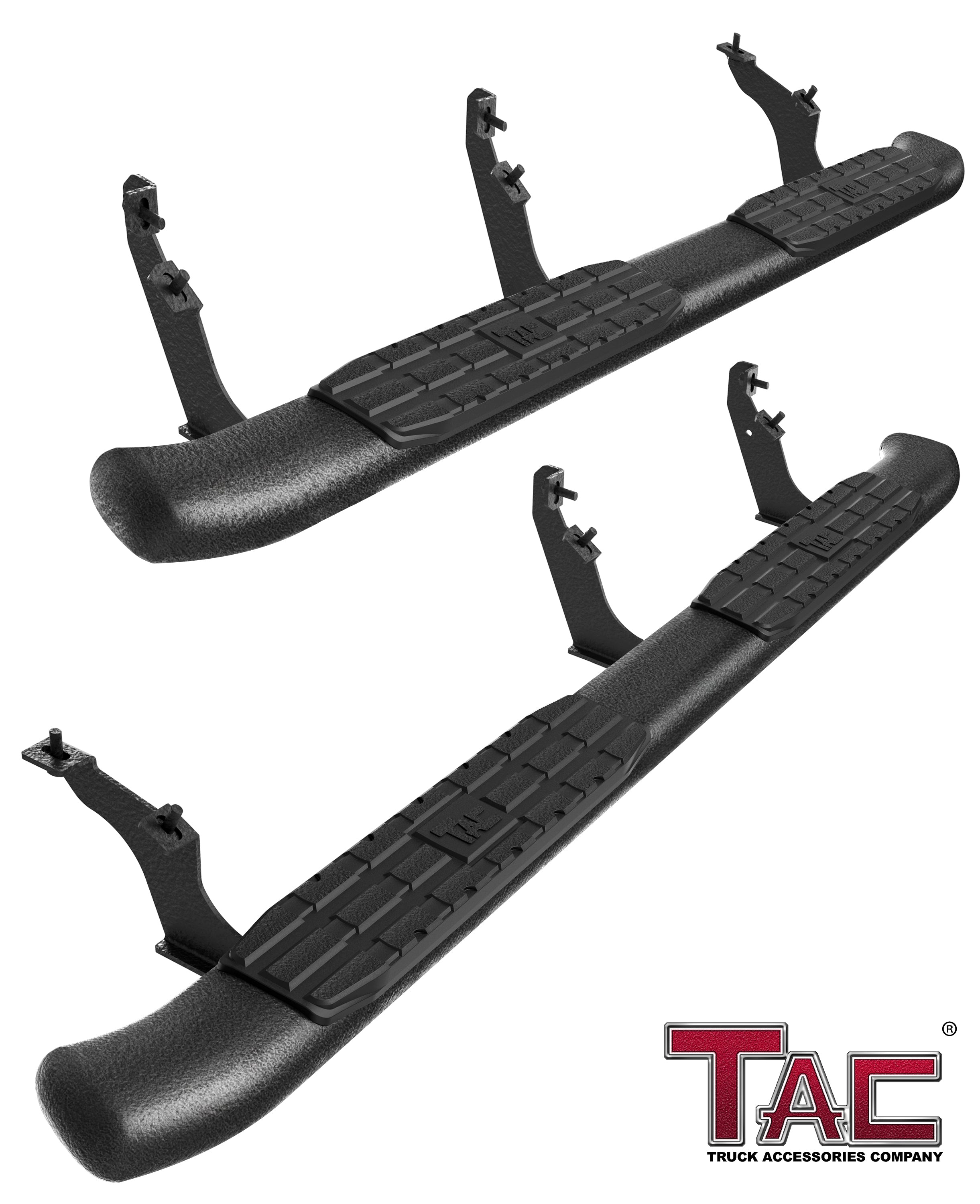 TAC Side Steps Running Boards Compatible with 2021-2024 Ford Bronco 4 Door (Not for Bronco Sport) SUV 4.25" Texture Black Side Bars Nerf Bars Off Road Accessories (2pcs)