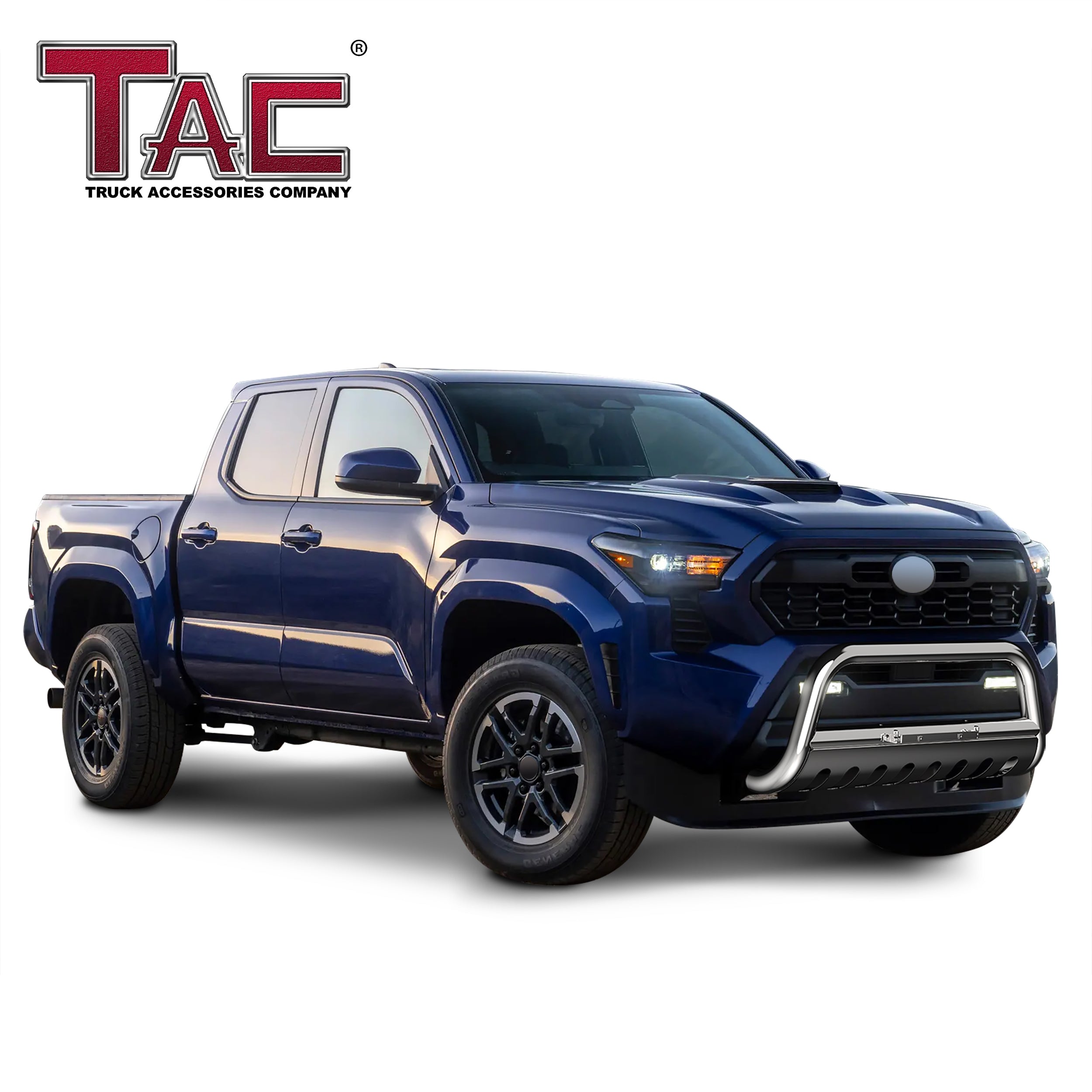 TAC Stainless Steel 3" Bull Bar For 2024 Toyota Tacoma Truck Front Bumper Brush Grille Guard Nudge Bar