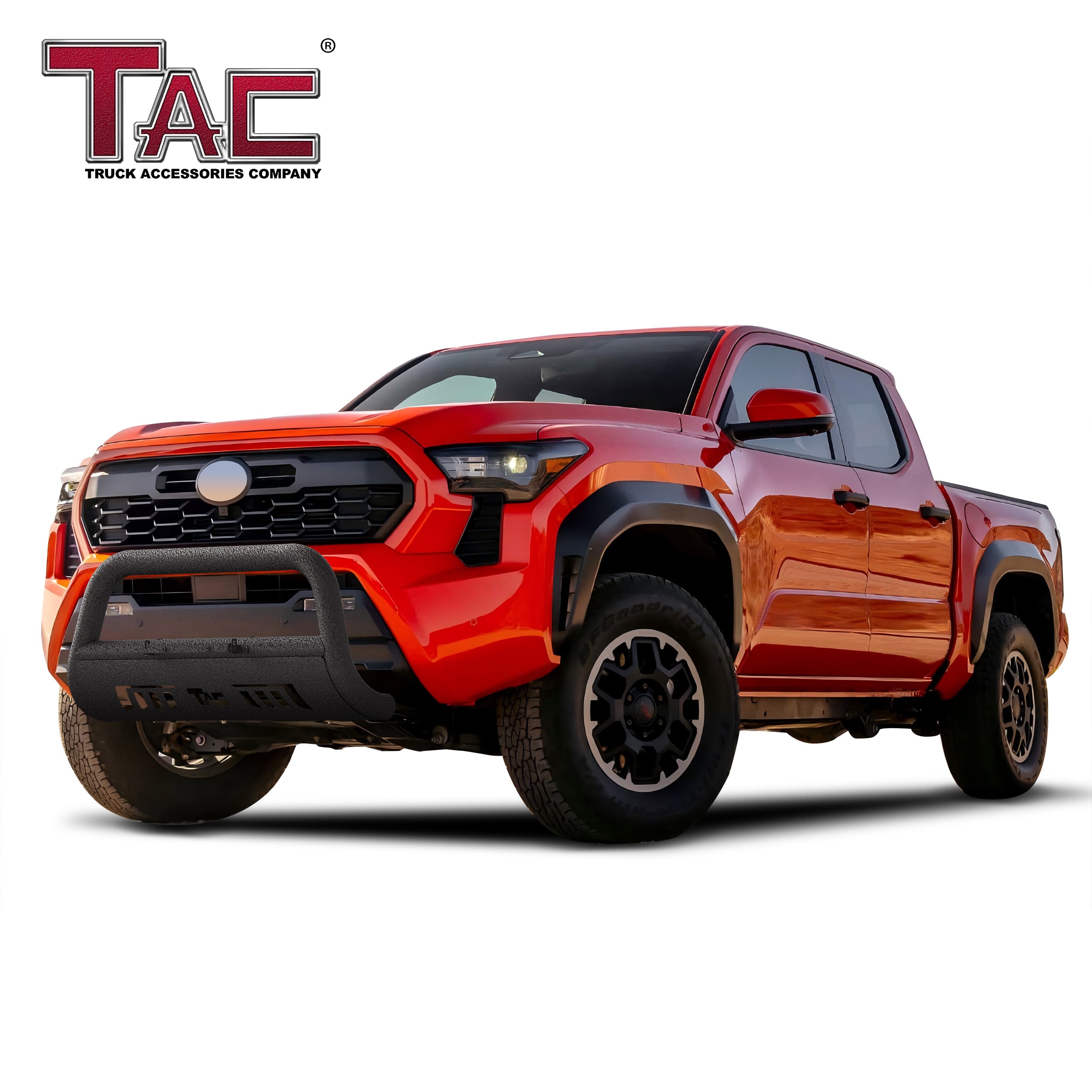 TAC Heavy Texture Black 3" Bull Bar For 2024 Toyota Tacoma Pickup Truck Front Bumper Brush Grille Guard Nudge Bar