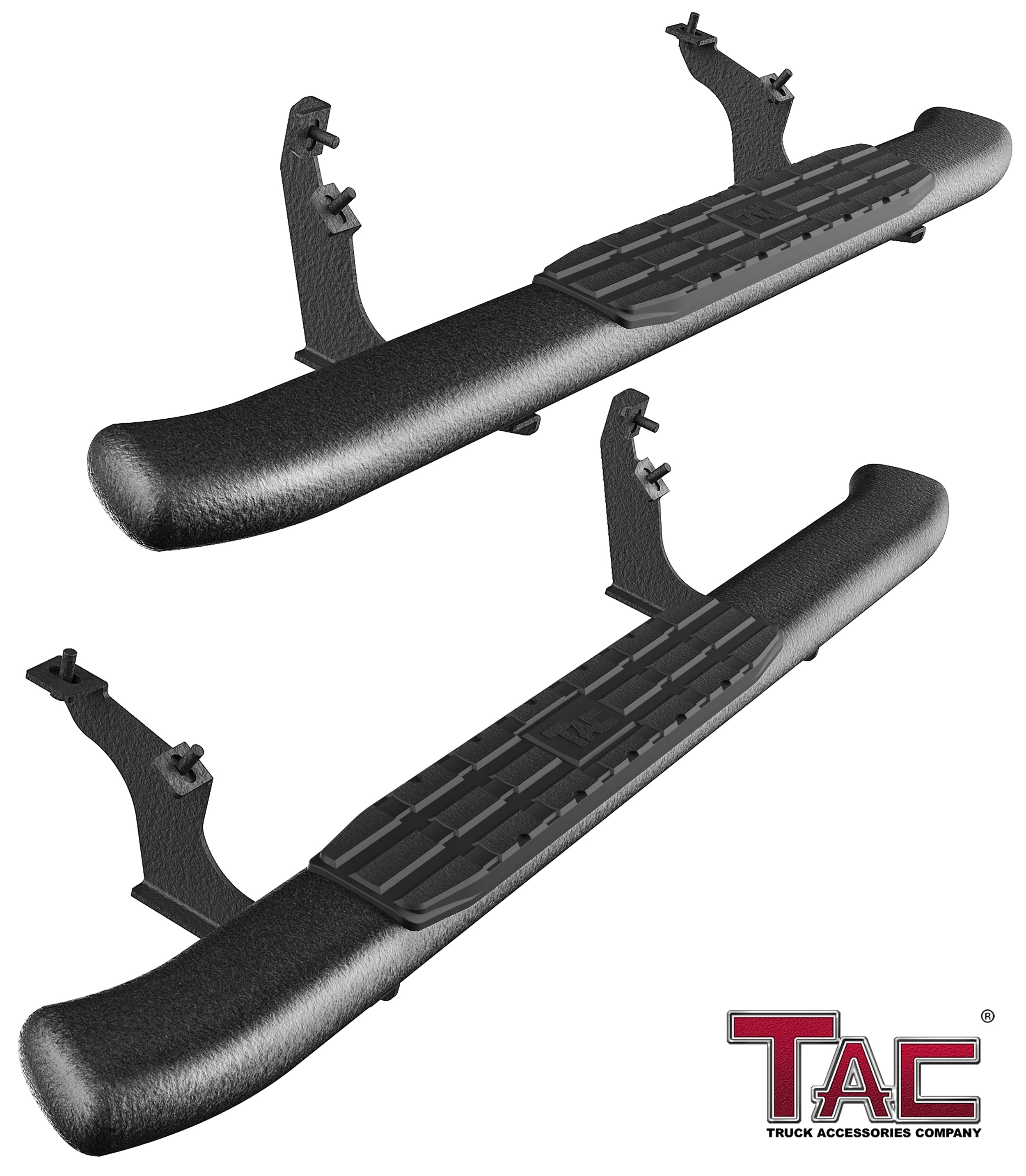 TAC Side Steps Running Boards Compatible with 2021-2024 Ford Bronco 2 Door (Not for Bronco Sport) SUV 4.25" Texture Black Side Bars Nerf Bars Off Road Accessories (2pcs)