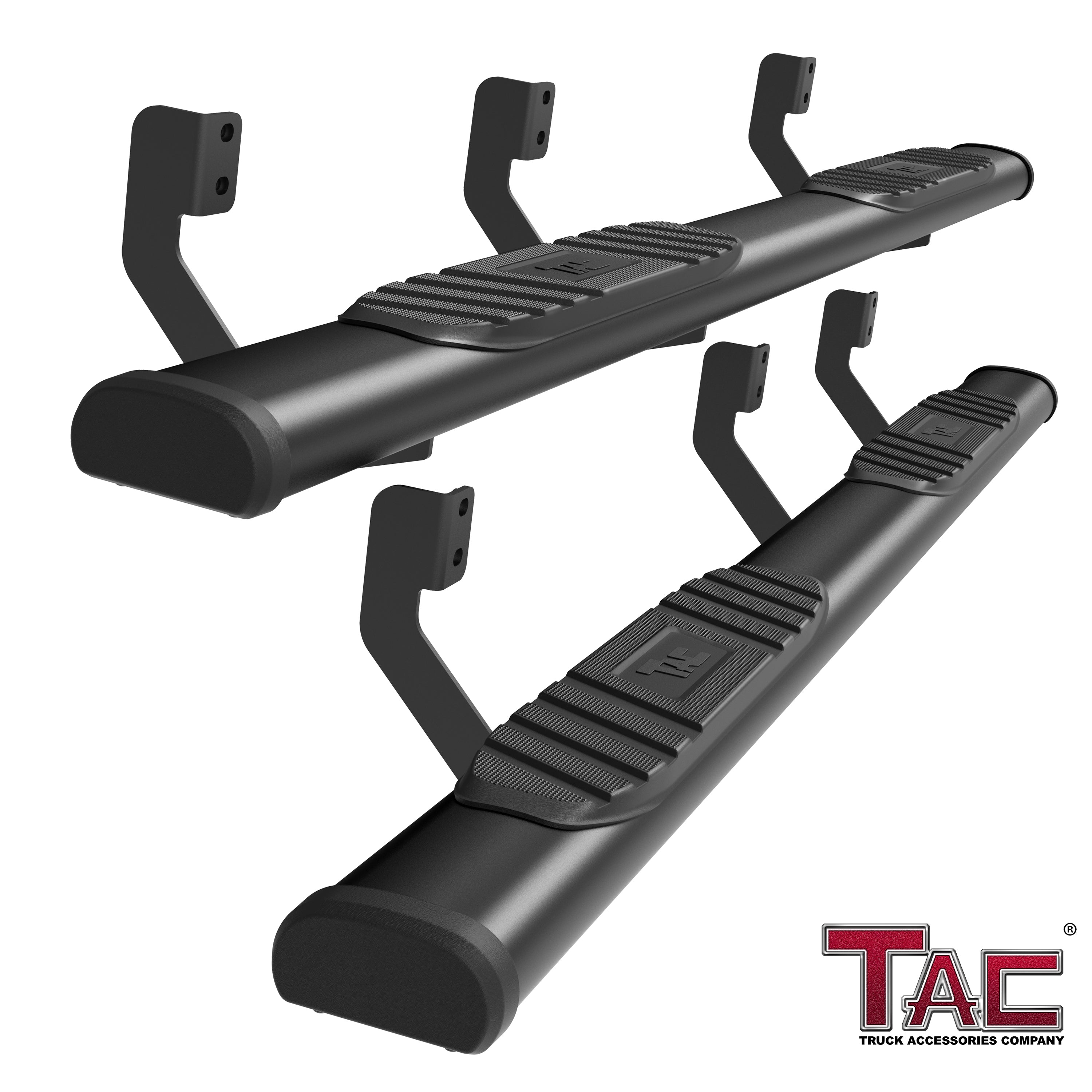 TAC Arrow Side Steps Running Boards Compatible with 2005-2024 Nissan Frontier Crew Cab Truck Pickup 5¡ì Aluminum Texture Black Step Rails Nerf Bars Lightweight Off Road Accessories 2Pcs