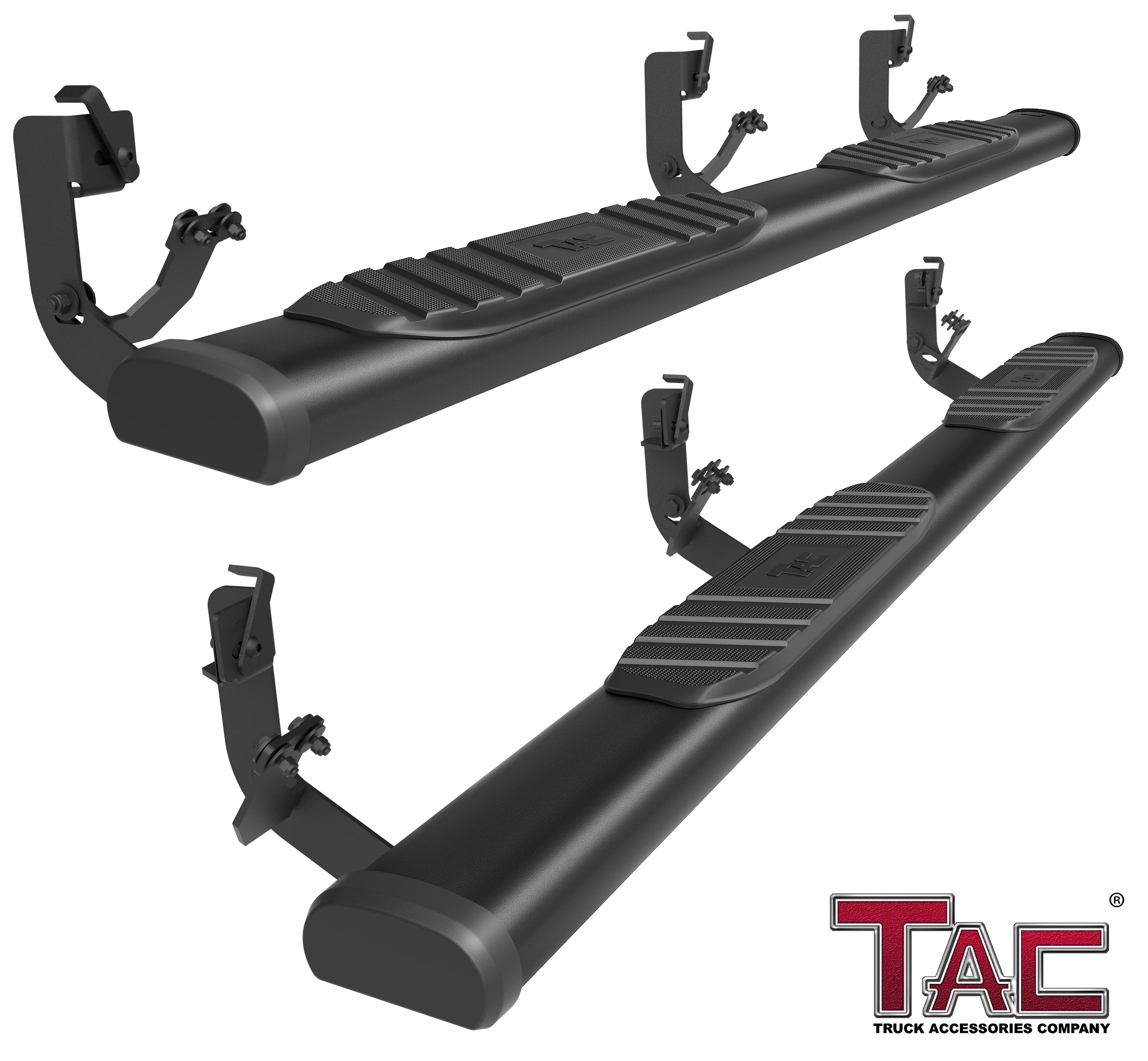 TAC Arrow Side Step Running Boards Compatible with 2009-2018 Ram 1500 Quad Cab|2019-2024 Ram 1500 Classic Pickup 5" Truck Aluminum Texture Black Step Rails Nerf Bars Lightweight Accessories 2Pcs