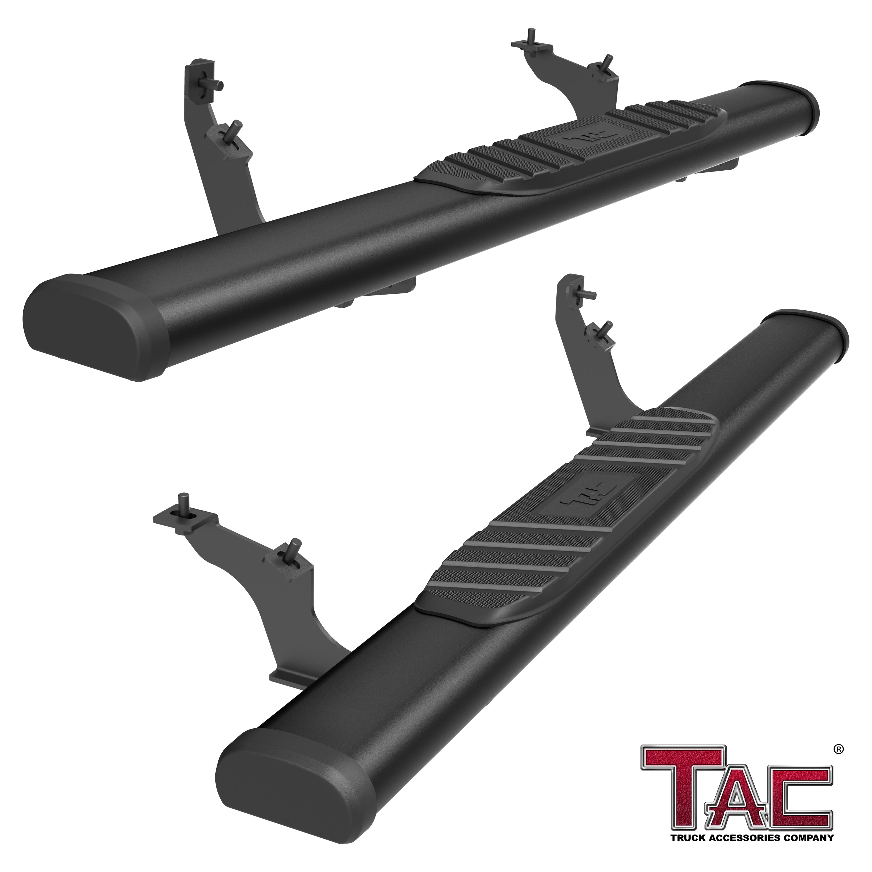 TAC Arrow Side Steps Running Boards Compatible with 2021-2024 Ford Bronco 2 Door SUV 5" Aluminum Texture Black Step Rails Nerf Bars Lightweight Off Road Accessories 2Pcs