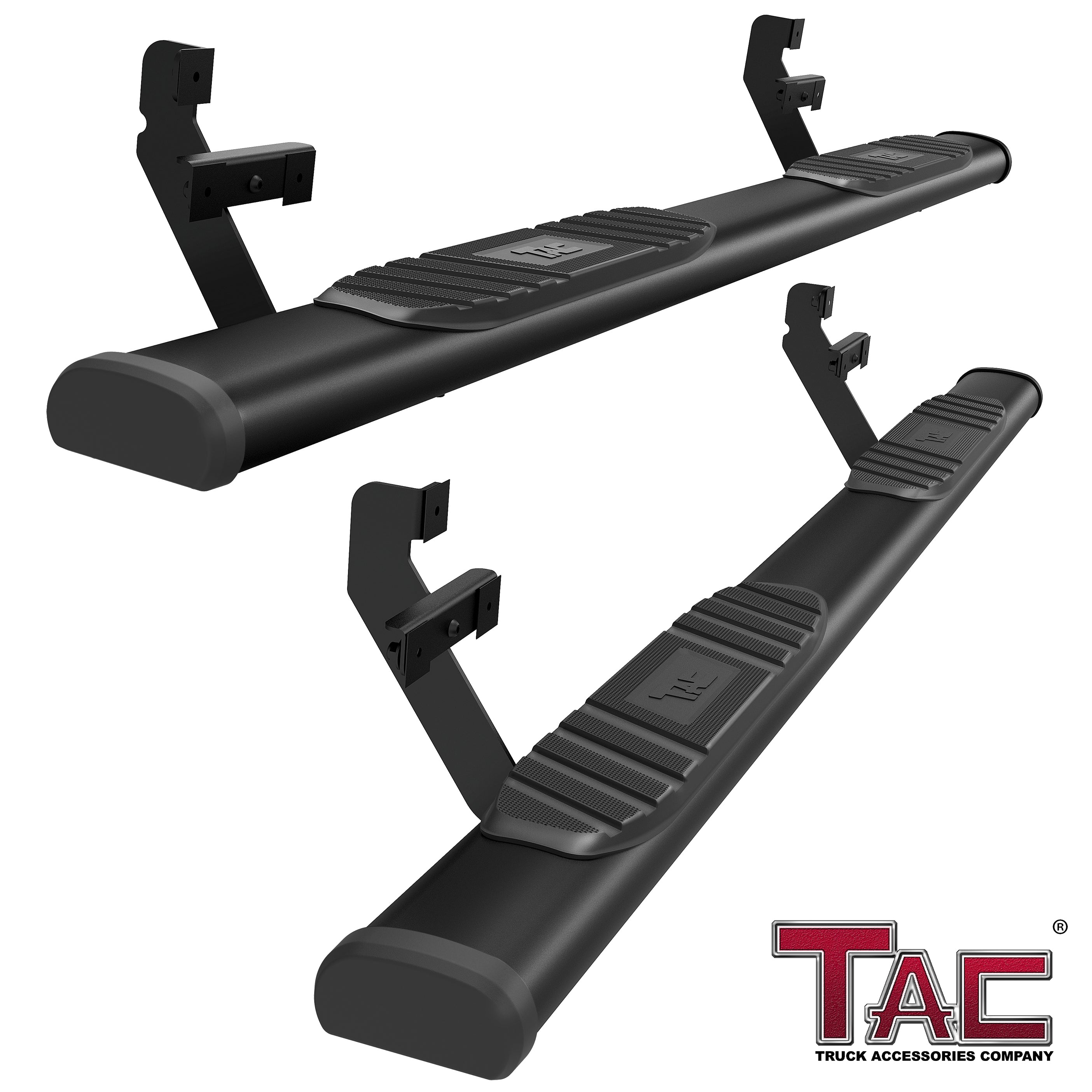 TAC Arrow Side Steps Running Boards Compatible with 2015-2024 Ford F150 Super Cab / 2017-2024 F250/350/450/550 Super Duty Super Cab Truck Pickup 5¡ì Aluminum Nerf Bars