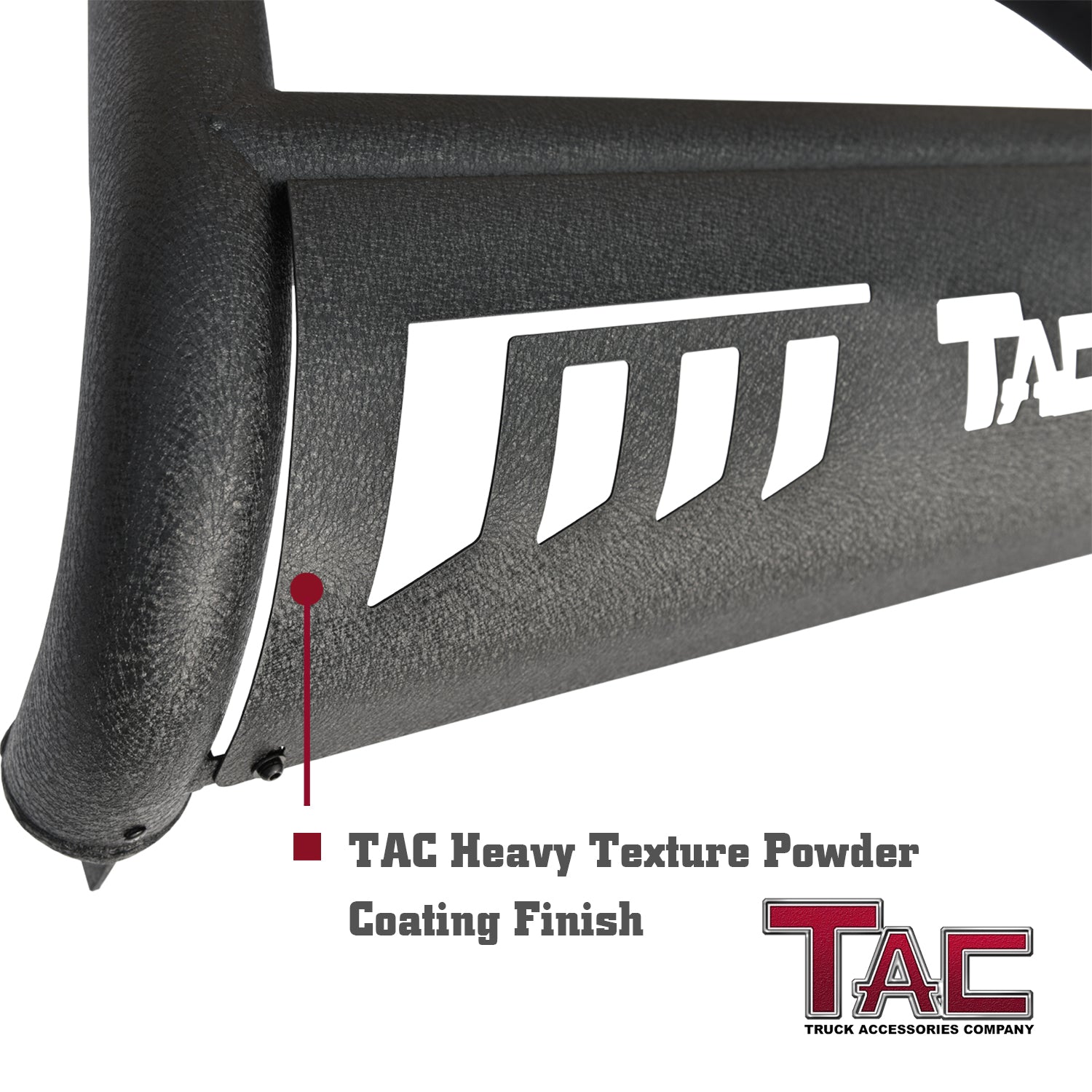 TAC Heavy Texture Black 3" Bull Bar For 2024 Toyota Tacoma Pickup Truck Front Bumper Brush Grille Guard Nudge Bar