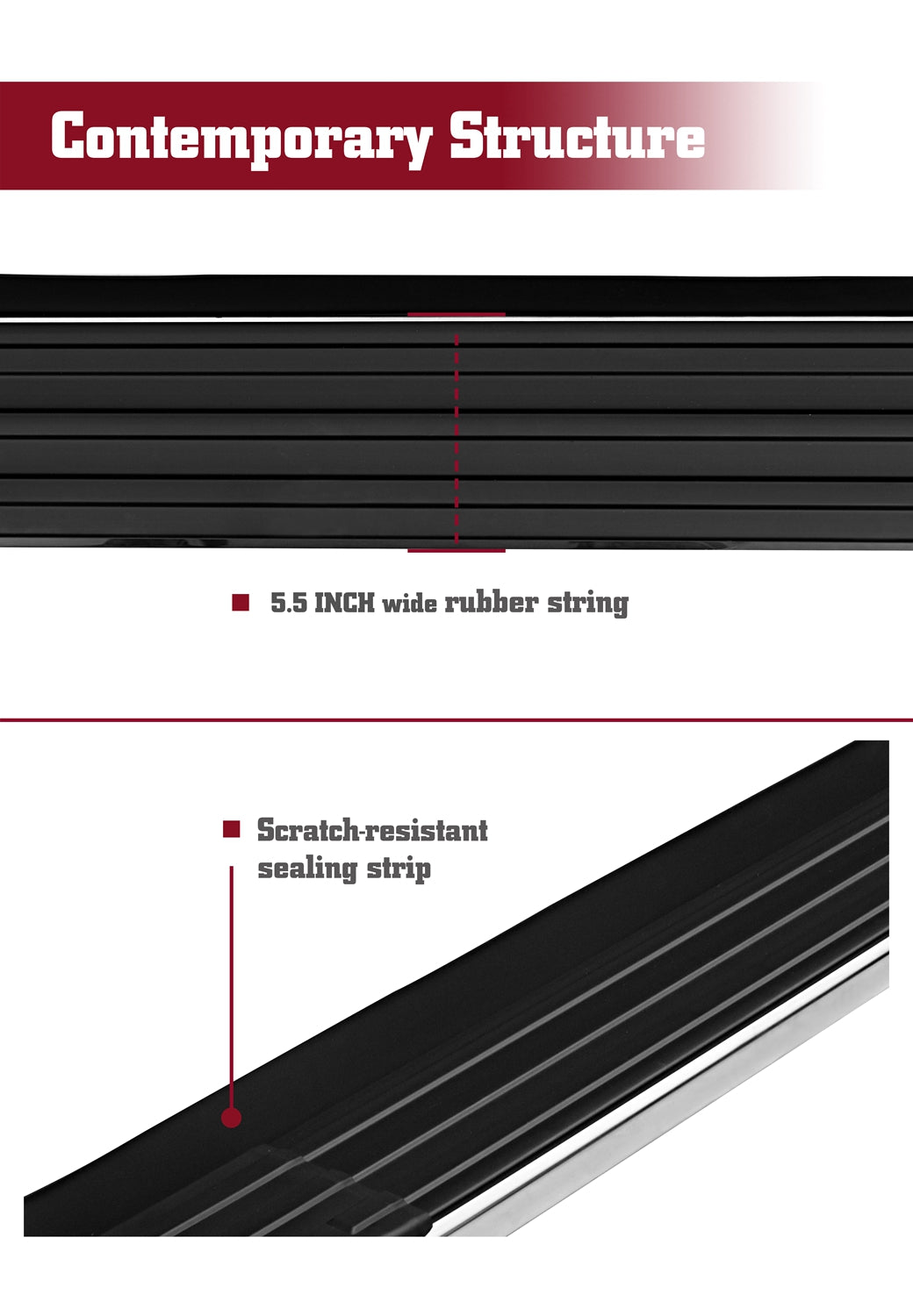 TAC Viewpoint Running Boards Compatible with 2023-2024 Honda Pilot SUV| 5.5 Inch Width| Side Steps| Nerf Bars| Step Rails| Aluminum| Black (2 PCS)