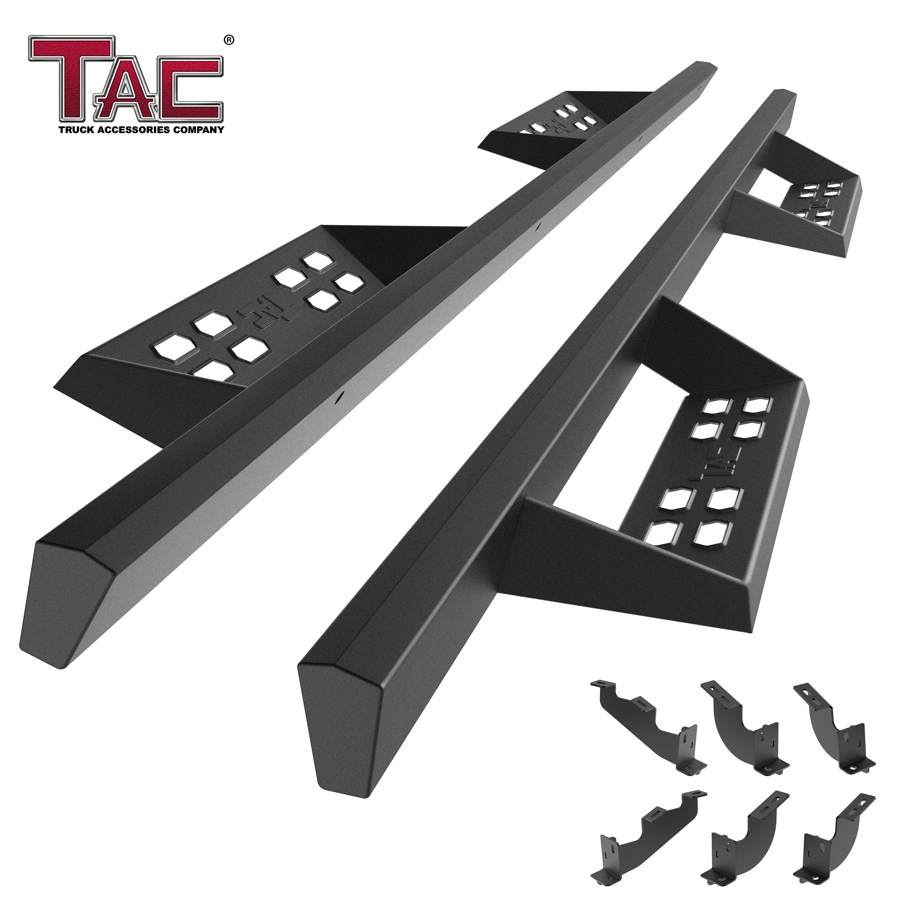 TAC Sniper Running Boards Fit 2010-2024 Toyota 4Runner (Excl.2010-2013 SR5/ 2010-2024 Limited/2020-2021 Nightshade Edition/2022-2024 TRD Sport) Truck Pickup 4" Drop Black Side Steps Nerf Bars Rock Slider