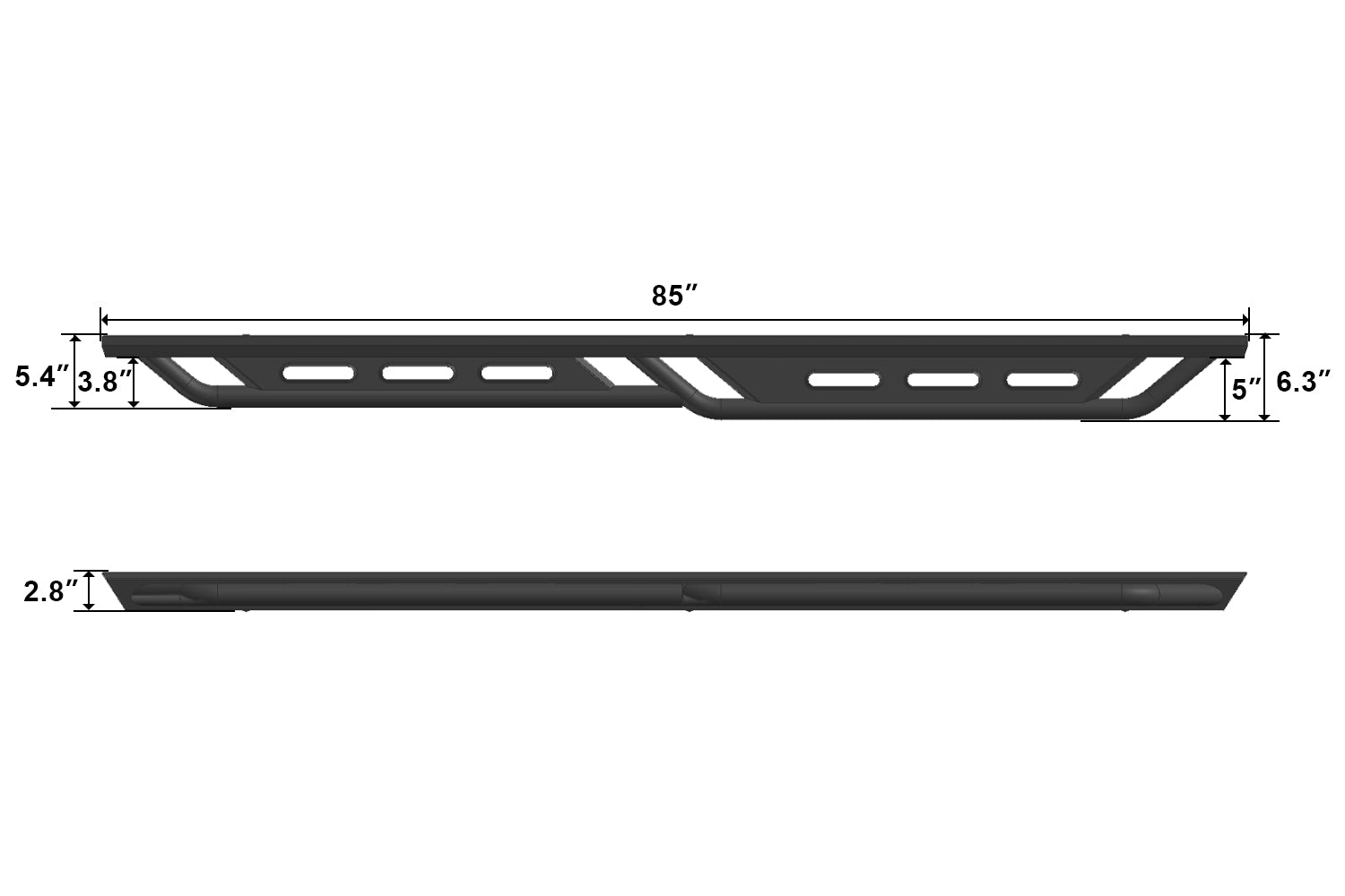 TAC Rocker Running Boards Compatible With 2019-2025 RAM 1500 Crew Cab (Exclude 2019-2024 Ram 1500 Classic)| Side Steps| Nerf Bars| Step Bars| Step Rails| Rock Sliders| Carbon Steel| Pickup Truck Accessories| Fine Texture Black (2 PCS)