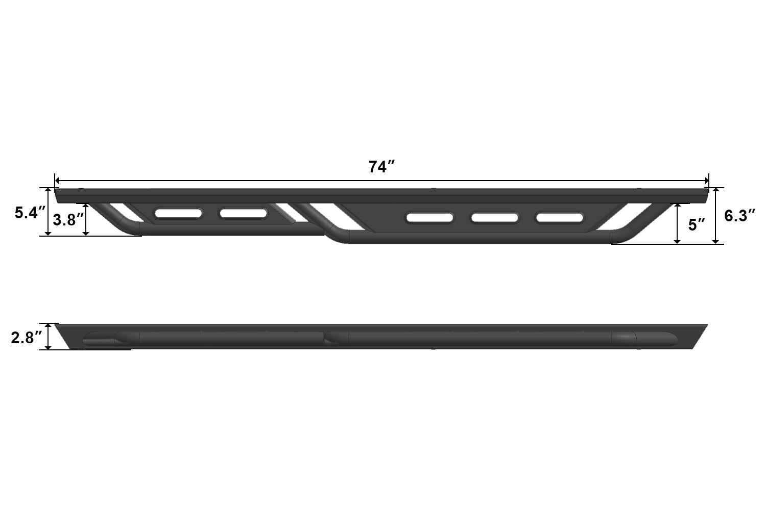 TAC Rocker Running Boards Compatible With 2005-2024 Nissan Frontier Crew Cab| Side Steps| Nerf Bars| Step Bars| Step Rails| Rock Sliders| Carbon Steel| Pickup Truck Accessories| Fine Texture Black (2 PCS)