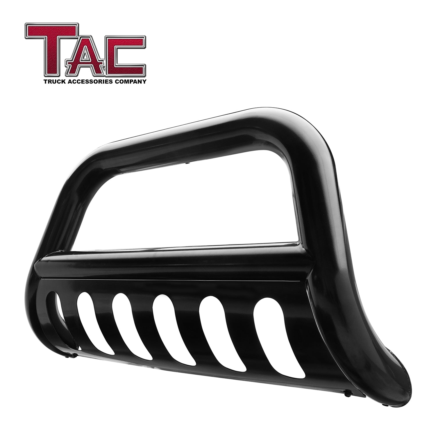 TAC Gloss Black 3" Bull Bar For 2017-2022 Ford F250 / F350 / F450 / F550 Super Duty Pickup Truck Front Bumper Brush Grille Guard Nudge Bar