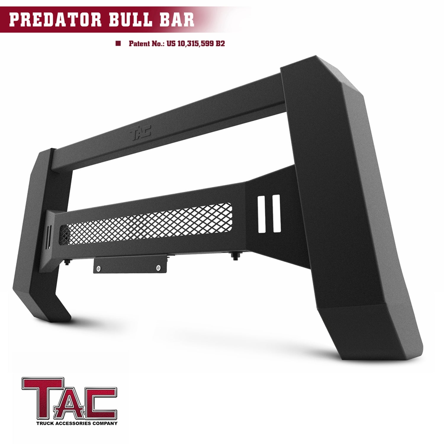 TAC Predator Modular Bull Bar Mesh Version For 2005-2023 Toyota Tacoma Truck Front Bumper Brush Grille Guard Nudge Bar