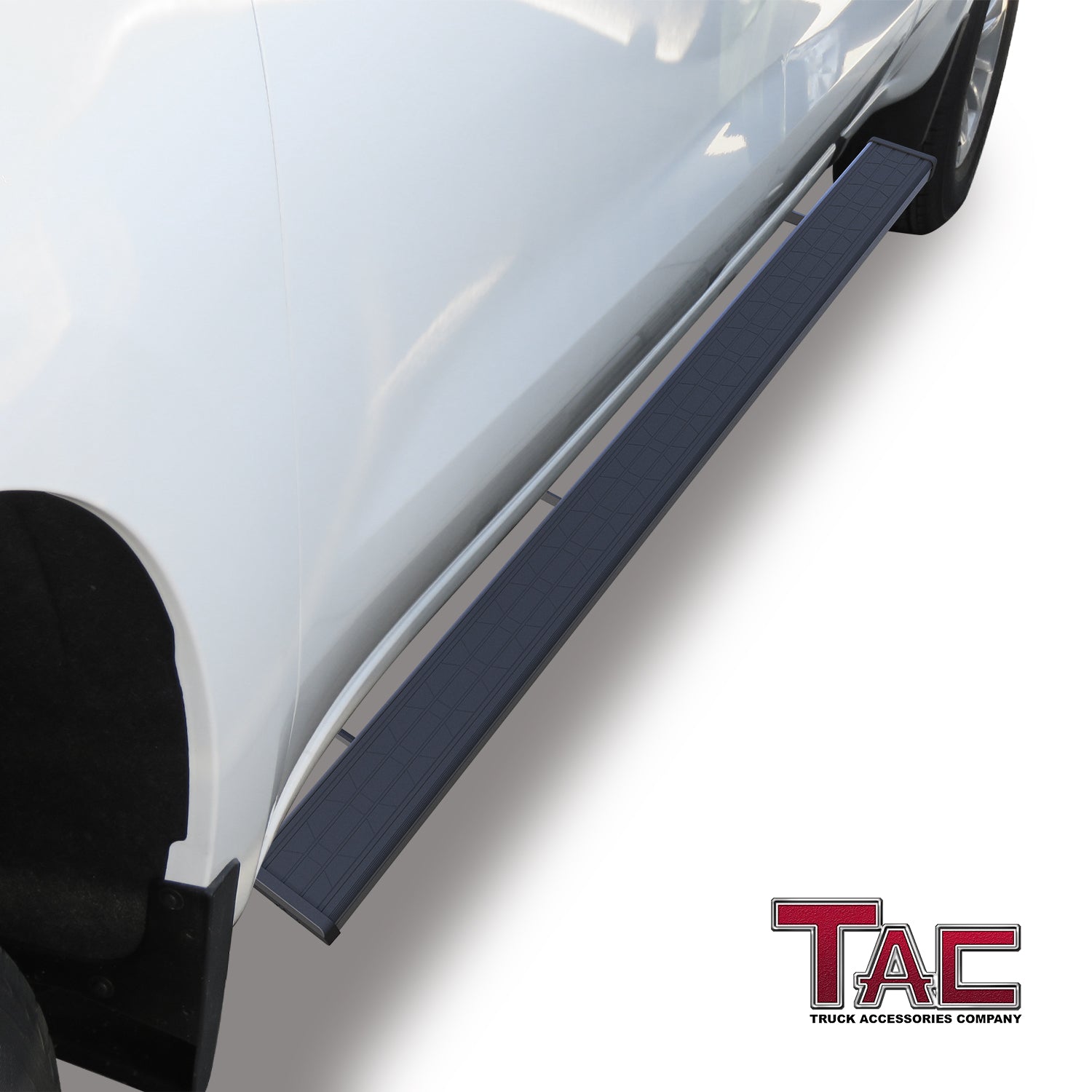 TAC Spear Running Boards Compatible with 2019-2024 Chevy Silverado/GMC Sierra 1500 | 2020-2024 2500/3500 Double Cab (Exclude 2019 Silverado 1500 LD/Sierra 1500 Limited) 6" Side Step Rail Nerf Bar 2Pcs - 0