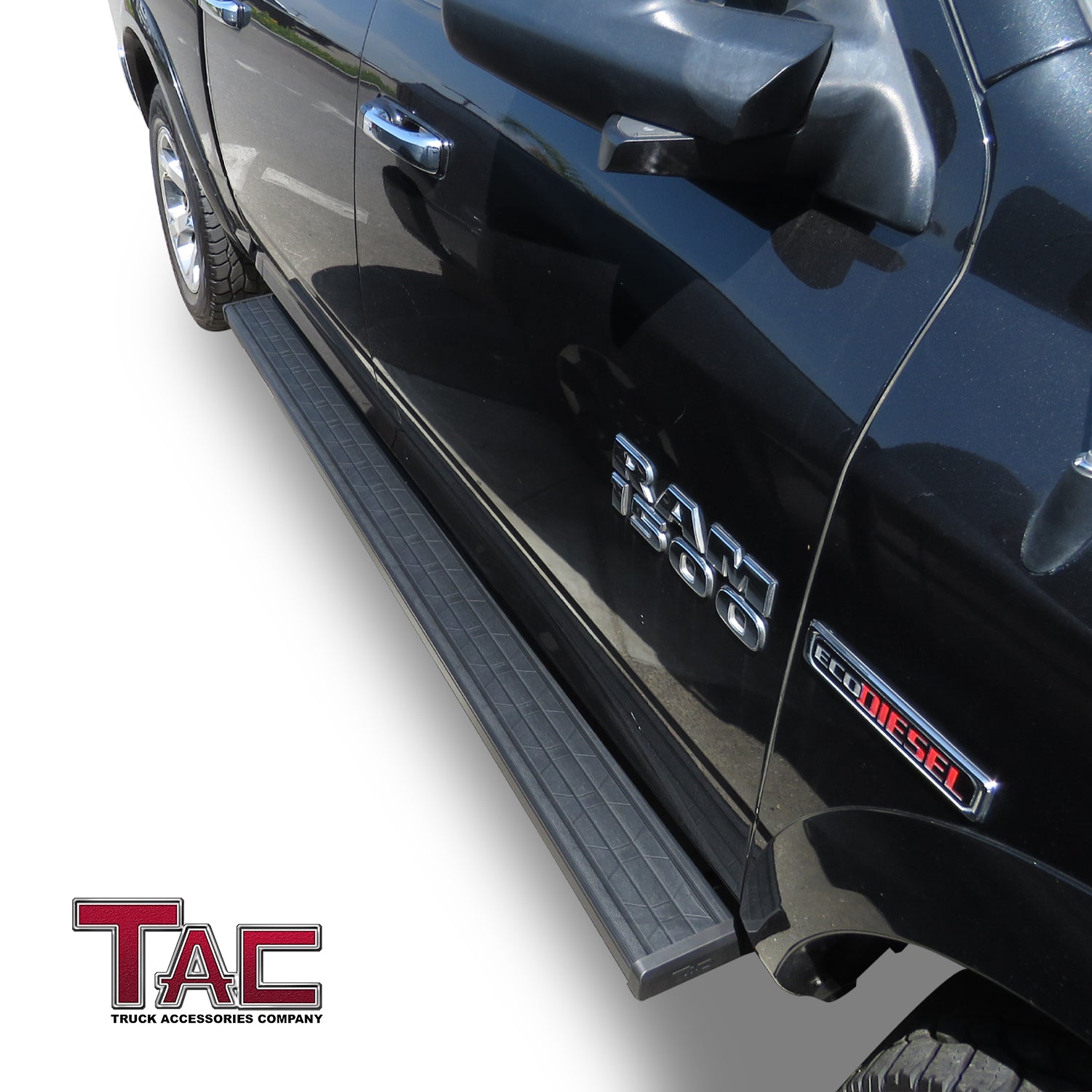 TAC Spear Running Boards Compatible with 2009-2018 Dodge Ram 1500|2010-2024 2500 3500 Crew Cab (Incl. 2019-2023 Ram 1500 Classic) 6" Side Step Nerf Bar Truck Accessories Texture Black Lightweight 2Pcs - 0