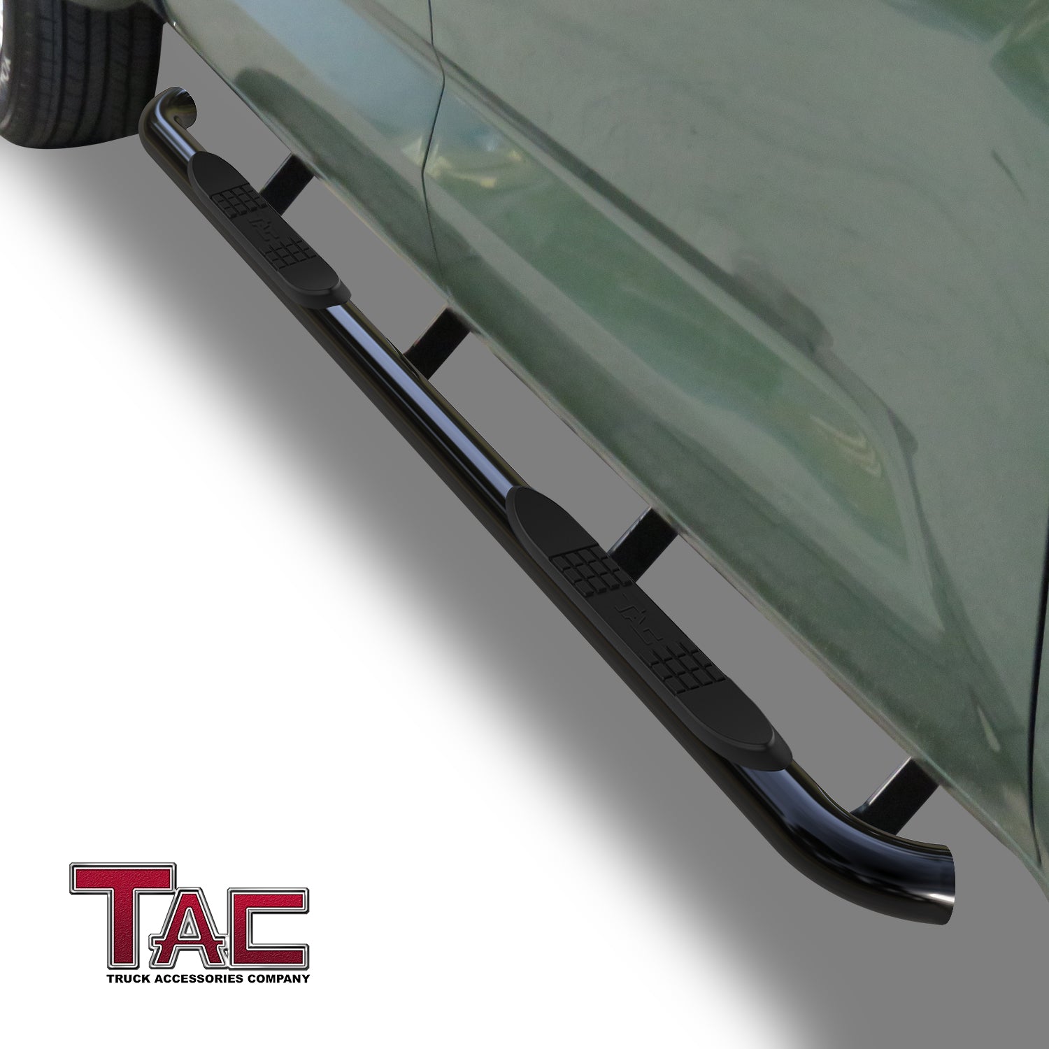 TAC Side Steps Running Boards Compatible with 2022-2024 Toyota Tundra CrewMax Truck Pickup 3" Black Side Bars Step Rails Nerf Bars Off Road Accessories (2 pcs) - 0