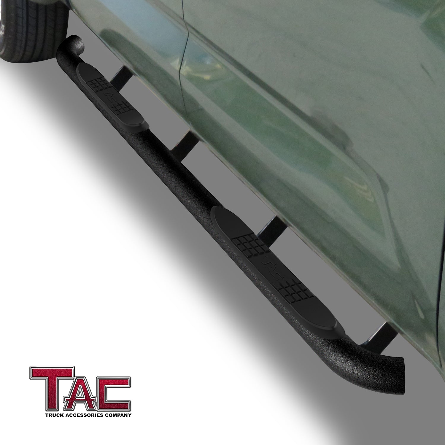 TAC Side Steps Running Boards Fit 2022-2024 Toyota Tundra CrewMax Truck Pickup 3” Texture Black Side Bars Nerf Bars Off Road Accessories 2pcs - 0