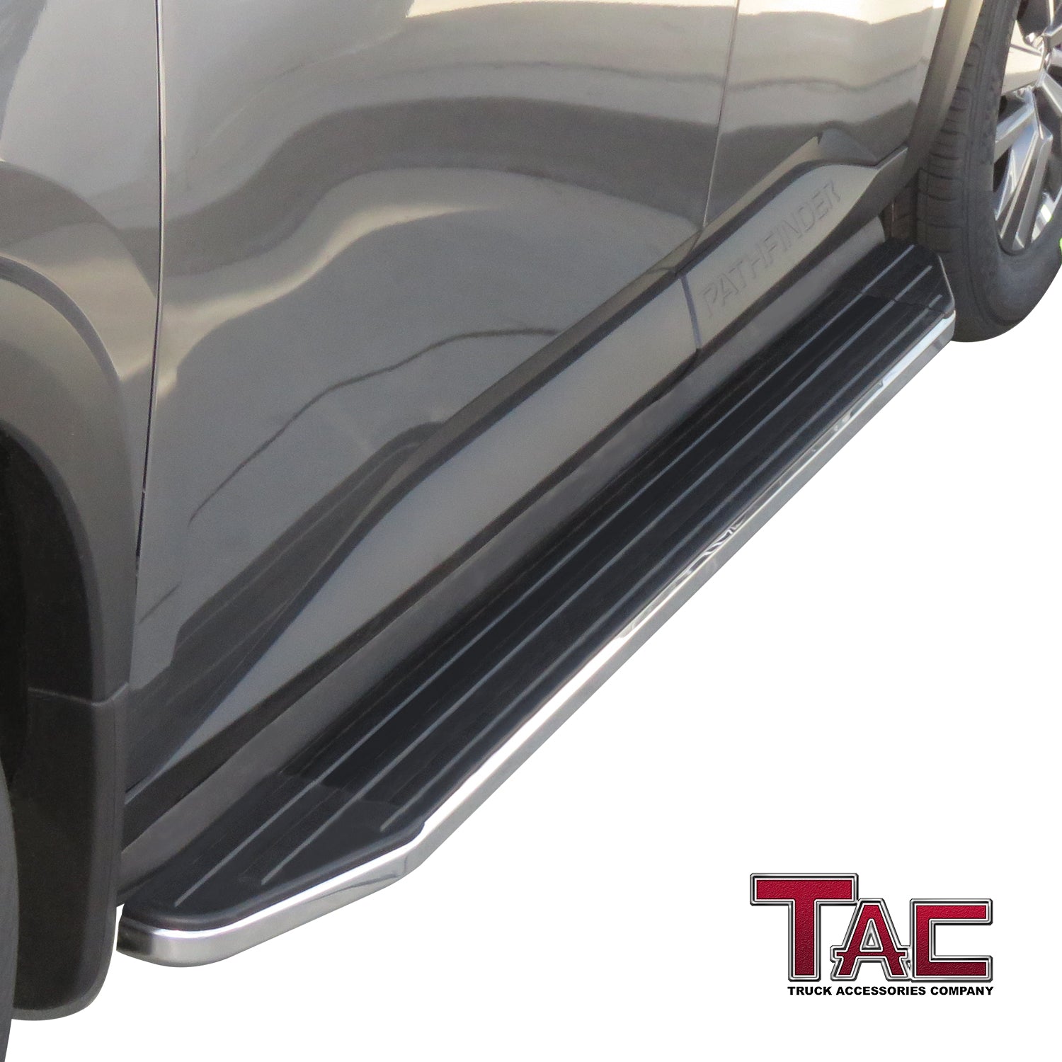 TAC Running Boards Compatible with 2022-2024 Nissan Pathfinder SUV 5.5” Aluminum Black Side Steps Nerf Bars Step Rails Exterior Accessories 2 Pieces - 0