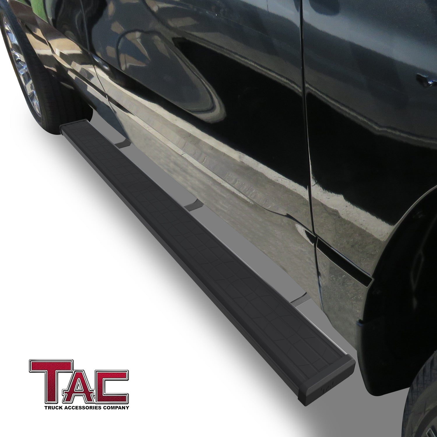 TAC Spear Running Boards Compatible with 2019-2025 Dodge Ram 1500 Quad Cab (Exclude 2019-2024 Ram 1500 Classic) 6" Side Step Rail Nerf Bar Truck Accessories Aluminum Texture Black Width Body 2Pcs - 0