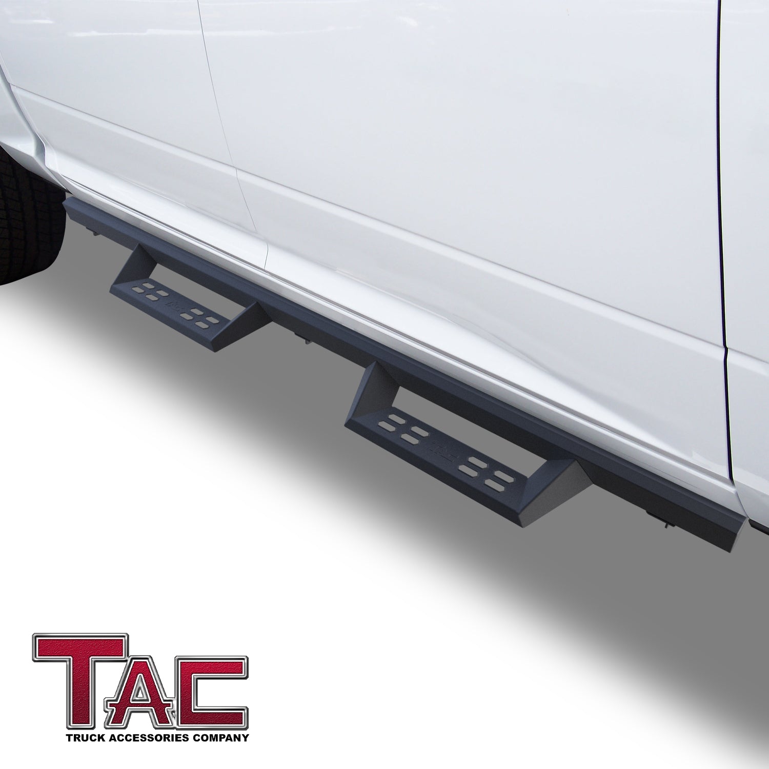 TAC Sniper Running Boards Fit 2009-2018 Dodge RAM 1500|2010-2024 2500/3500 Crew Cab|2019-2023 RAM 1500 Classic (Excl. RAM 2500/3500/4500/5500 Chassis Cab Diesel Models) 4" Side Steps Nerf Bars 2pcs - 0
