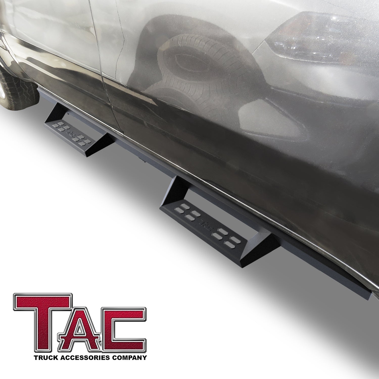TAC Sniper Running Boards Compatible with 2019-2025 Dodge Ram 1500 Crew Cab (Excl. 2019-2024 Ram 1500 Classic) Truck Pickup 4" Drop Fine Texture Black Side Steps Nerf Bars Off-Road Accessories (2pcs)