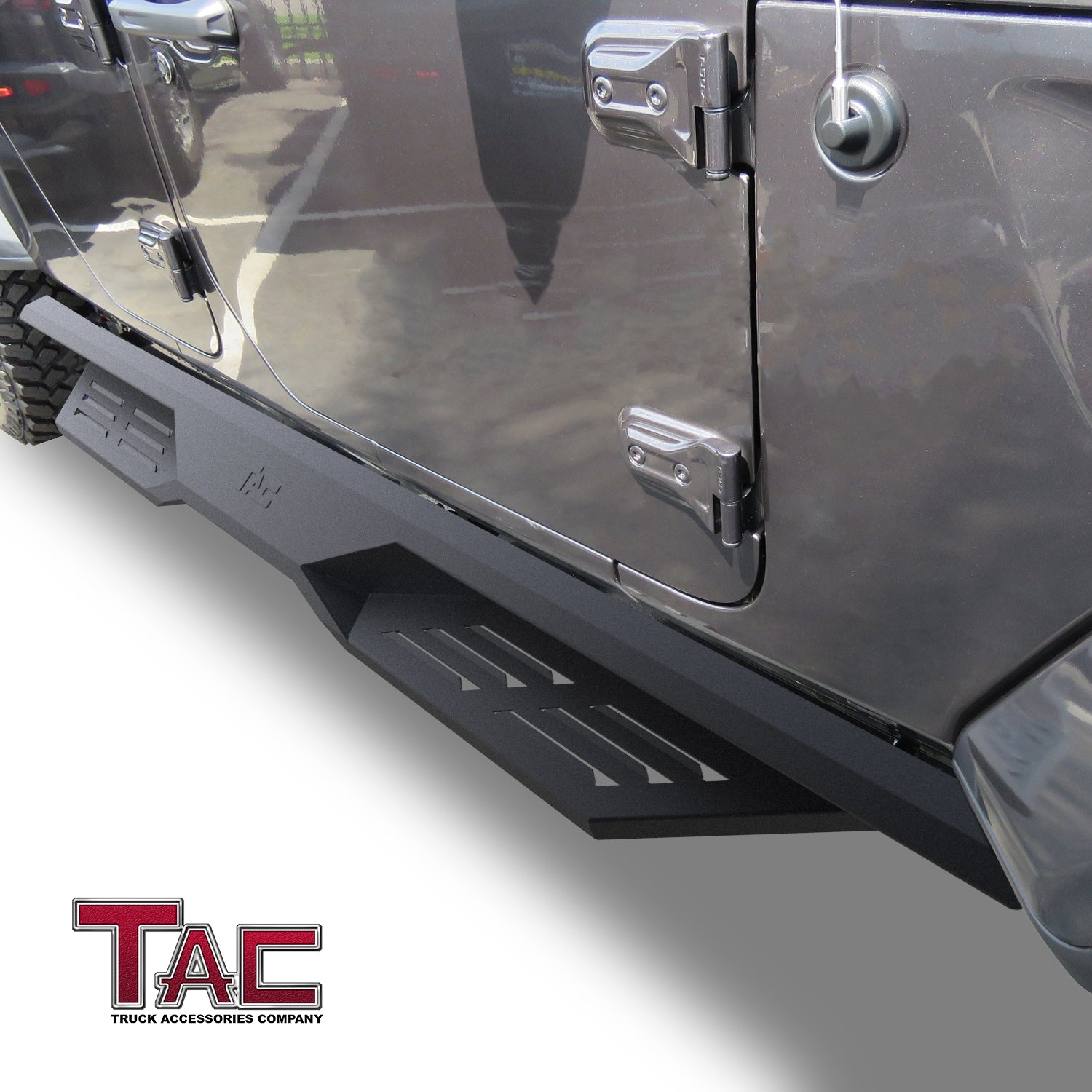 TAC Running Boards Fit 2020-2024 Jeep Gladiator JT Defender Steps Truck Pick Up Fine Texture Black 5” Drop Side Steps Nerf Bars Rock Slider Armor Off-Road Accessories (2pcs) - 0