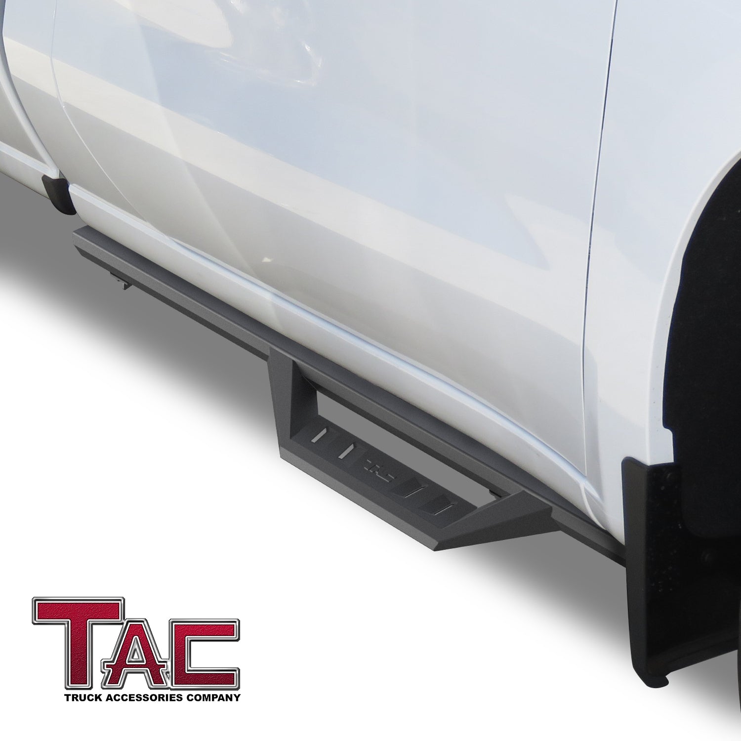 TAC Sidewinder Running Boards Fit 2019-2024 Chevy Silverado/GMC Sierra 1500 | 2020-2024 2500/3500 Regular Cab SUV 4” Drop Fine Texture Black Side Steps Nerf Bars Rock Slider Armor Off-Road (2pcs) - 0