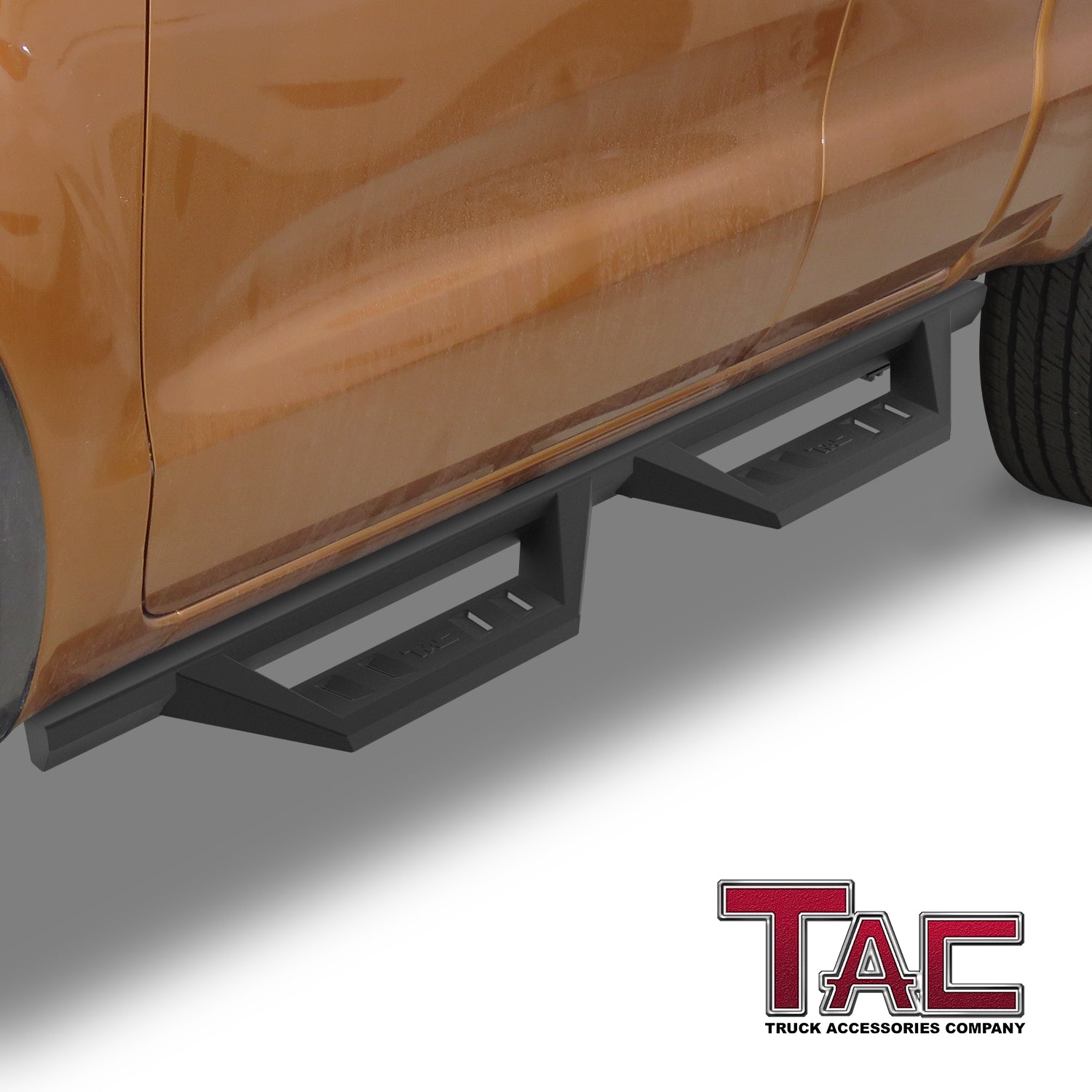 TAC Sidewinder Running Boards Fit 2019-2023 Ford Ranger Super Cab Truck 4” Drop Fine Texture Black Side Steps Nerf Bars Rock Slider Armor Off-Road (2pcs) - 0