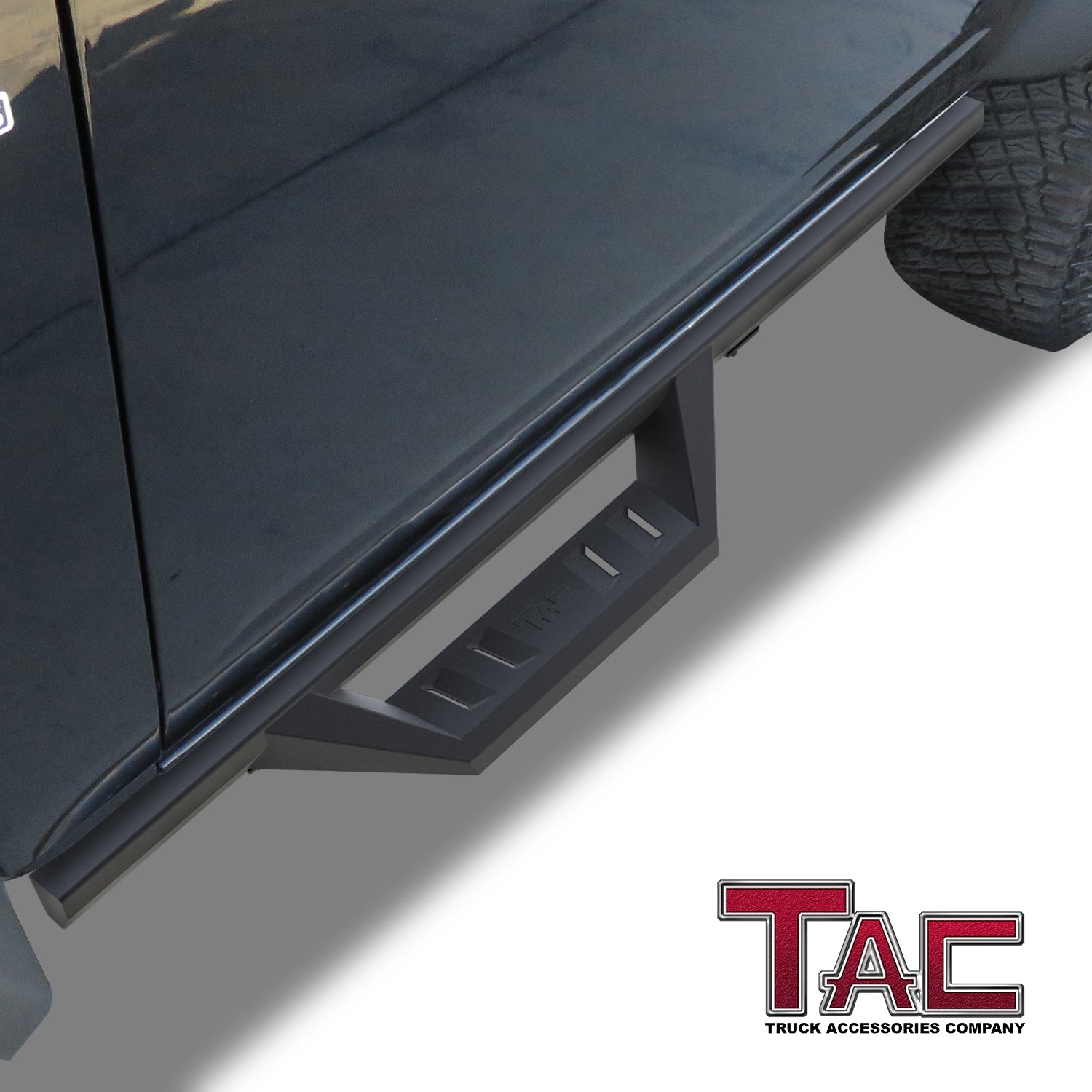 TAC Sidewinder Running Boards Fit 2021-2024 Ford Bronco 2 Door SUV 4” Drop Side Steps Nerf Bars Rock Slider Fine Texture Black Off-Road Accessories (2pcs) - 0