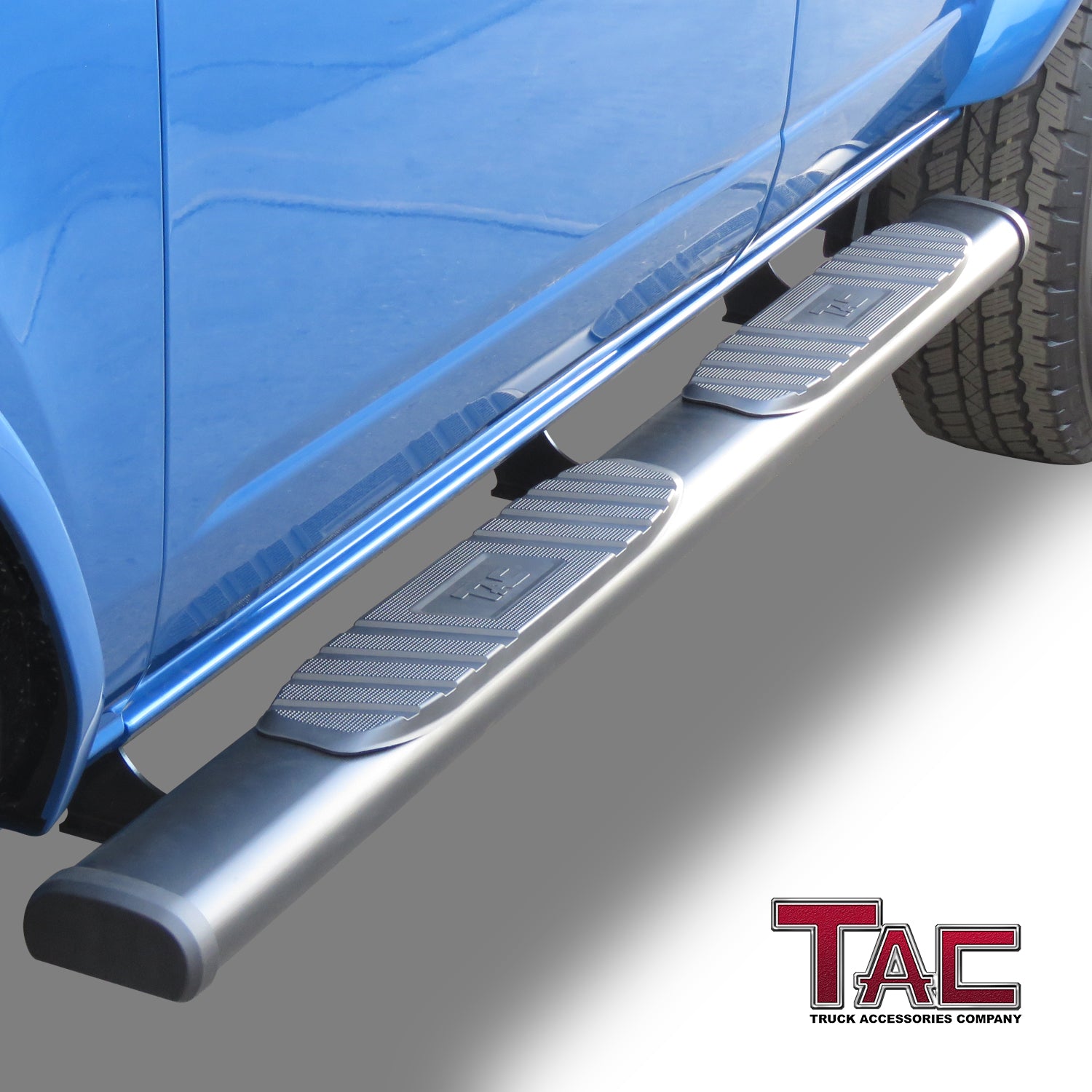 TAC Arrow Side Steps Running Boards Compatible with 2021-2024 Ford Bronco 4 Door SUV 5” Aluminum Texture Black Step Rails Nerf Bars Lightweight Off Road Accessories 2Pcs - 0