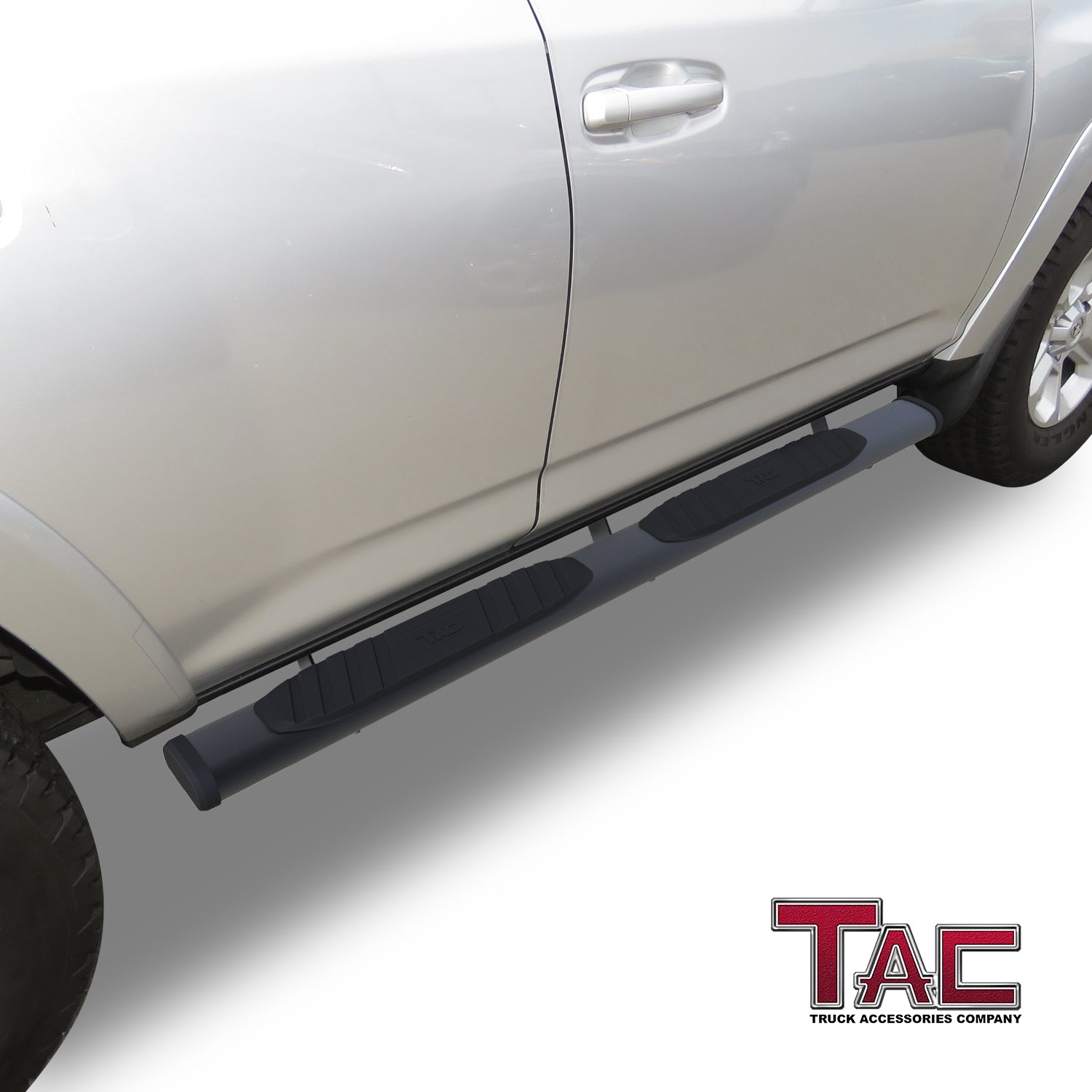 TAC Arrow Side Steps Running Boards Compatible with 2010-2024 Toyota 4Runner SUV 5” Aluminum Texture Black Step Rails Nerf Bars Lightweight Off Road Accessories 2Pcs - 0