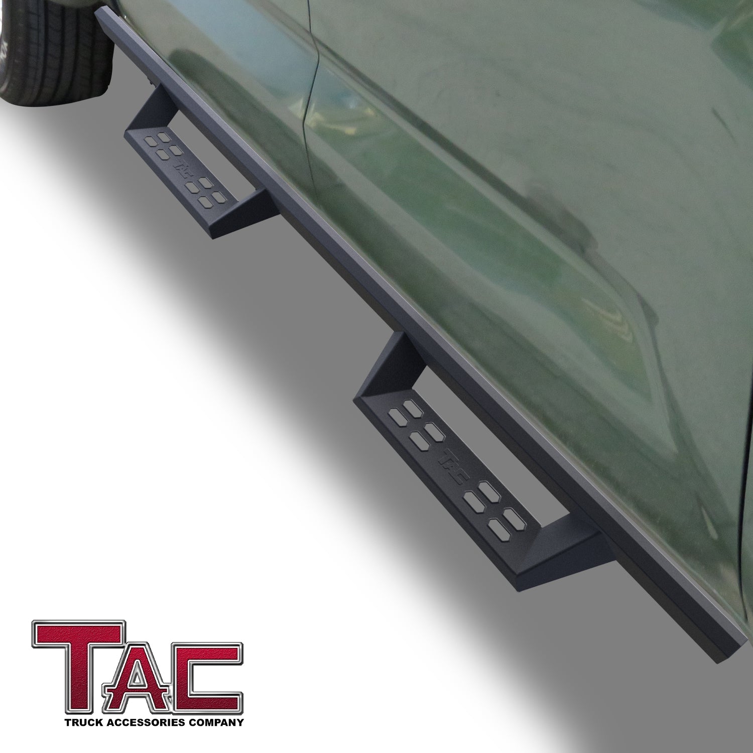 TAC Sniper Running Boards Fit 2022-2024 Toyota Tundra CrewMax Truck Pickup 4" Fine Texture Black Side Steps Nerf Bars 2pcs - 0