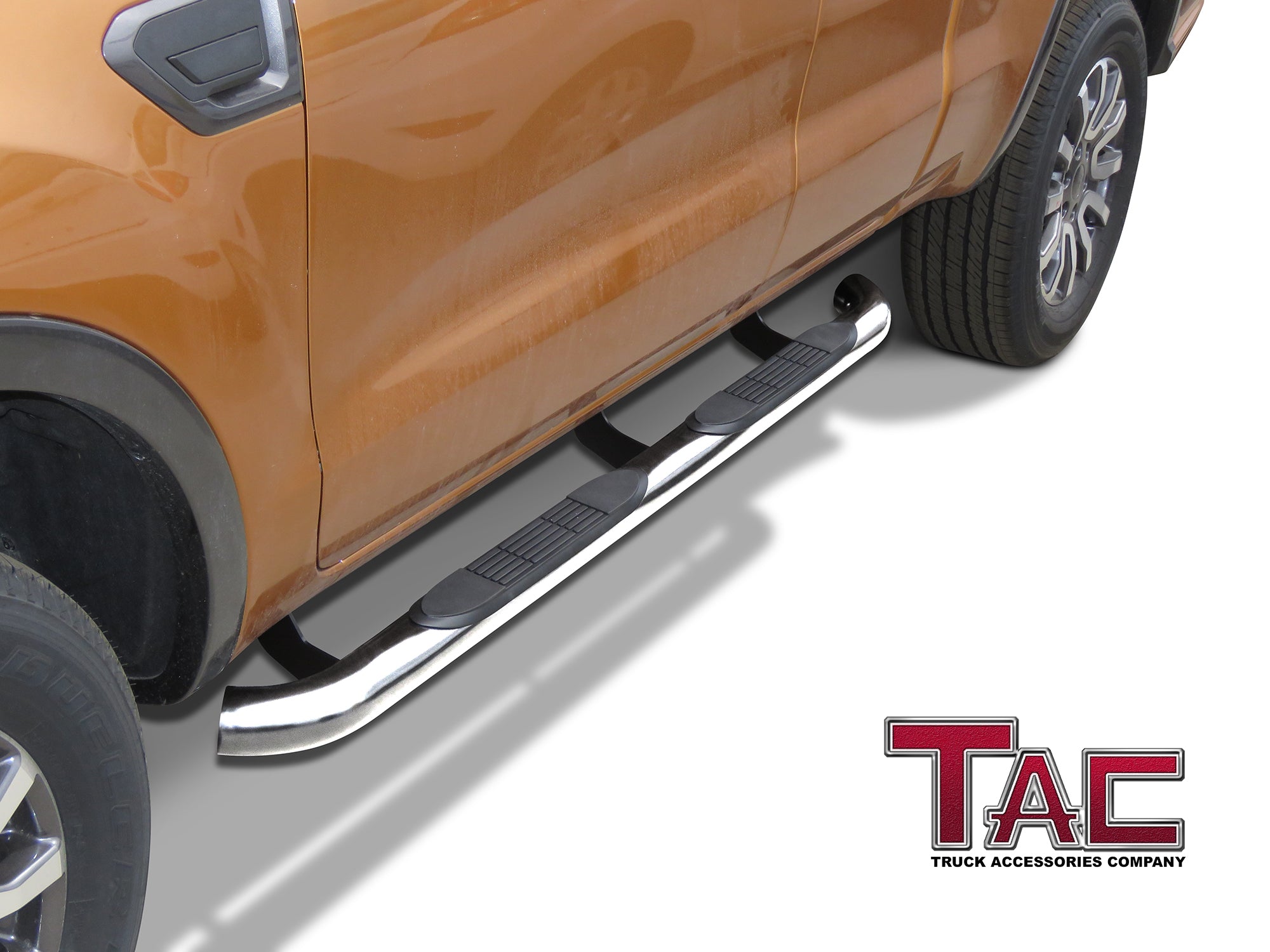 TAC Stainless Steel 3" Side Steps For 2019-2023 Ford Ranger Super Cab Truck | Running Boards | Nerf Bar | Side Bar - 0