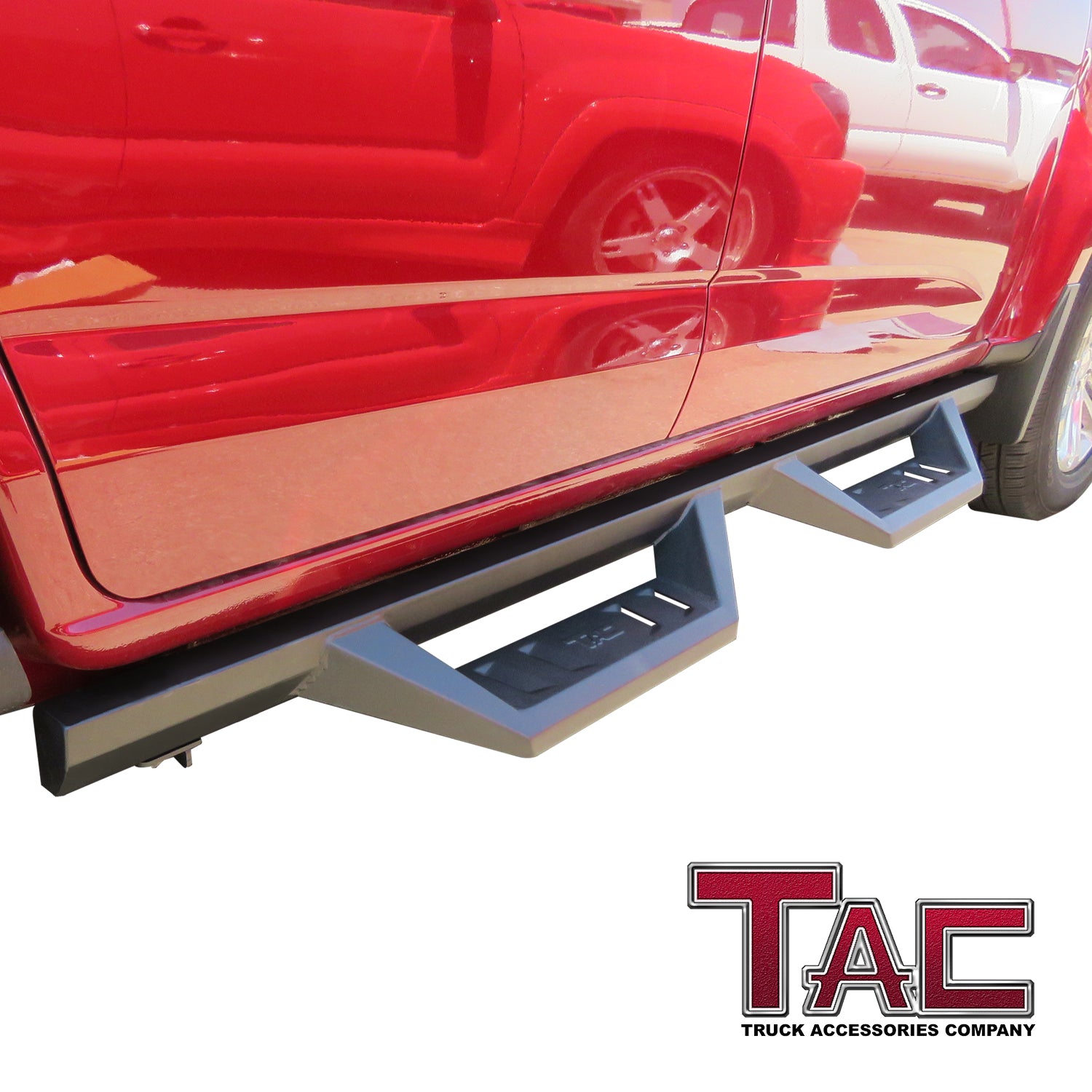 TAC Sidewinder Running Boards Fit 2015-2024 Chevy Colorado/GMC Canyon Crew Cab 4” Drop Fine Texture Black Side Steps Nerf Bars Rock Slider Armor Off-Road Accessories (2pcs) - 0