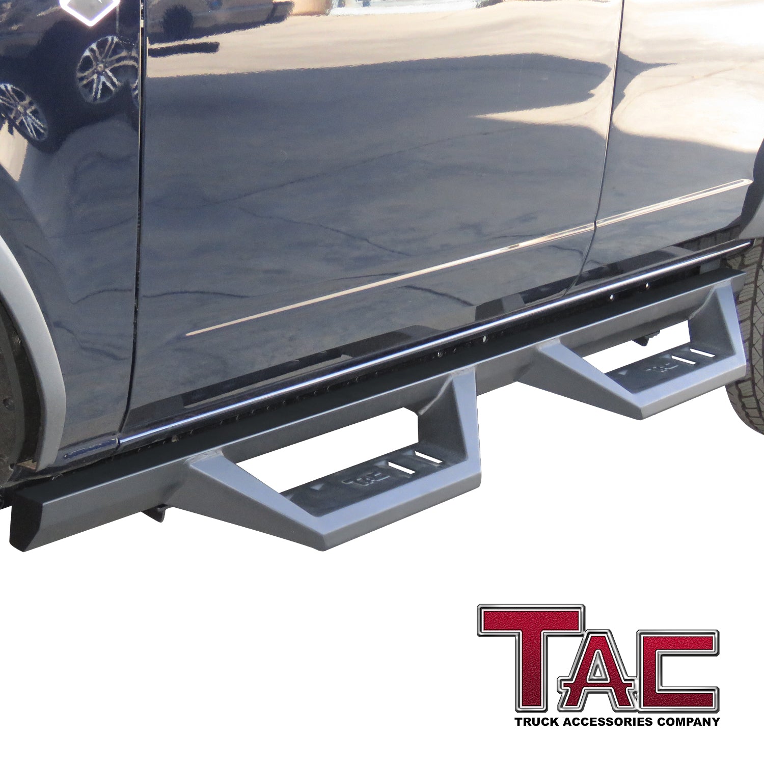 TAC Sidewinder Running Boards Fit 2021-2024 Ford Bronco 4 Door SUV 4“ Drop Fine Texture Black Side Steps Nerf Bars Rock Slider Armor Off-Road Accessories (2pcs) - 0