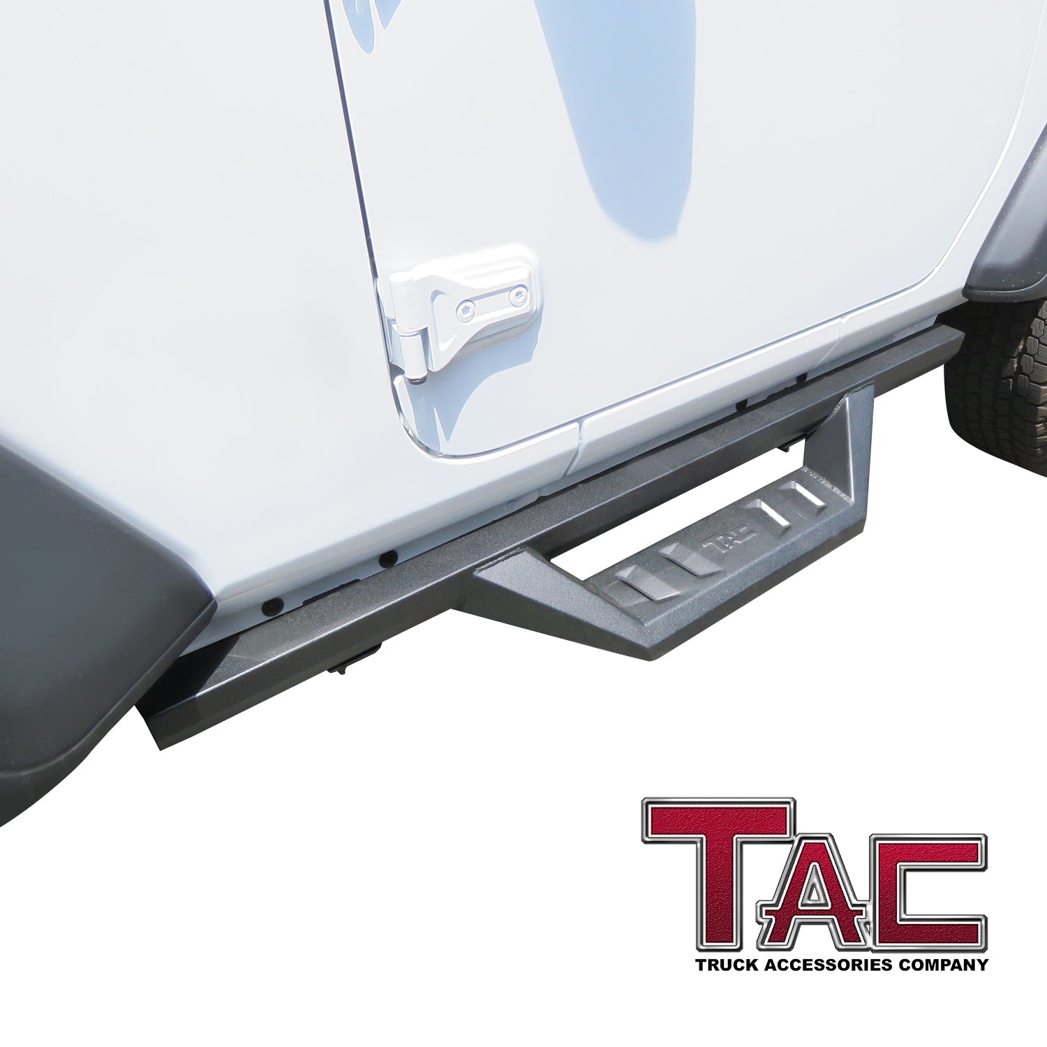TAC Sidewinder Running Boards Fit 2018-2024 Jeep Wrangler JL 2 Door SUV 4” Drop Fine Texture Black Side Steps Nerf Bars Rock Slider Armor Off-Road Accessories (2pcs) - 0